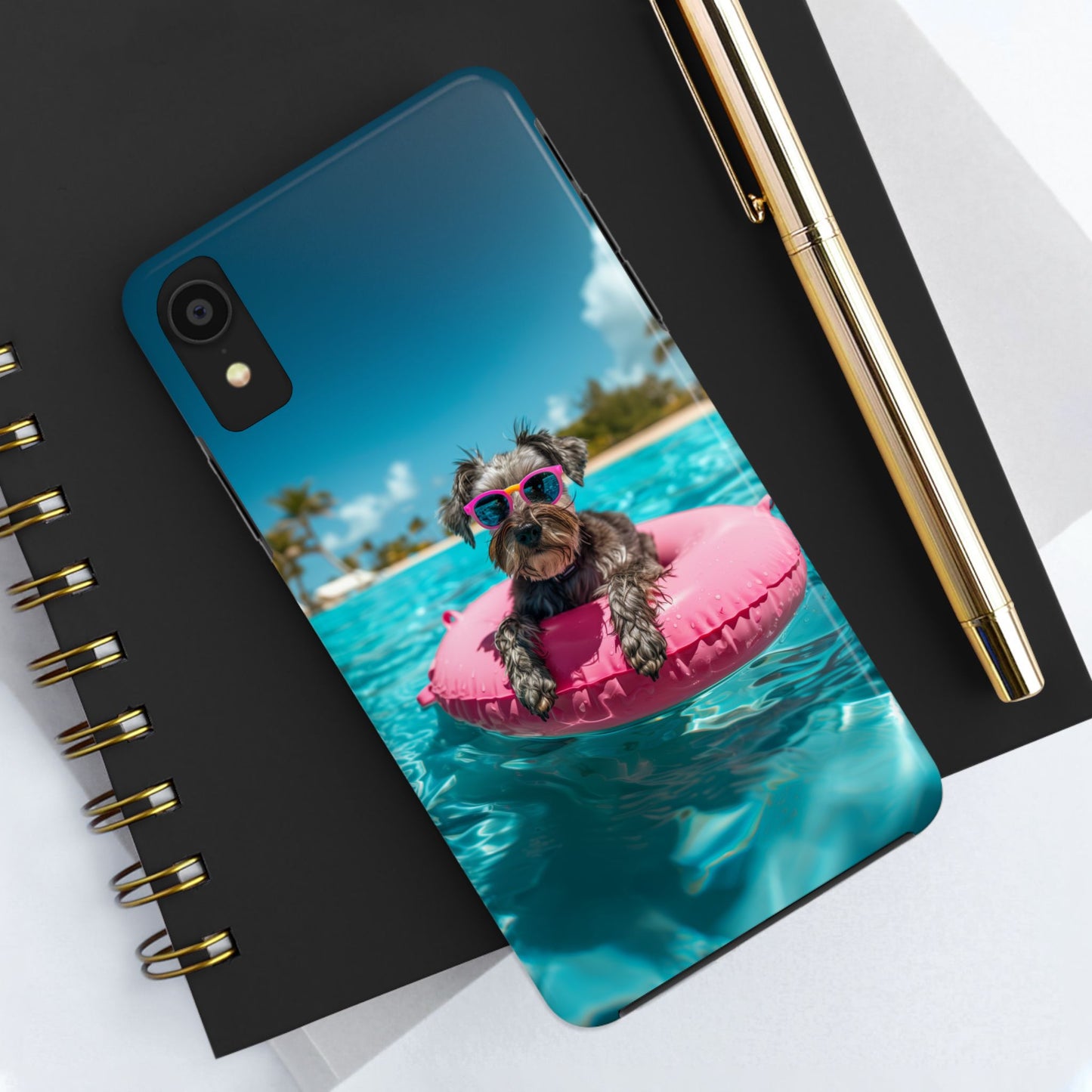 Schnauzer Summer Beach Tough iPhone & Samsung Cases