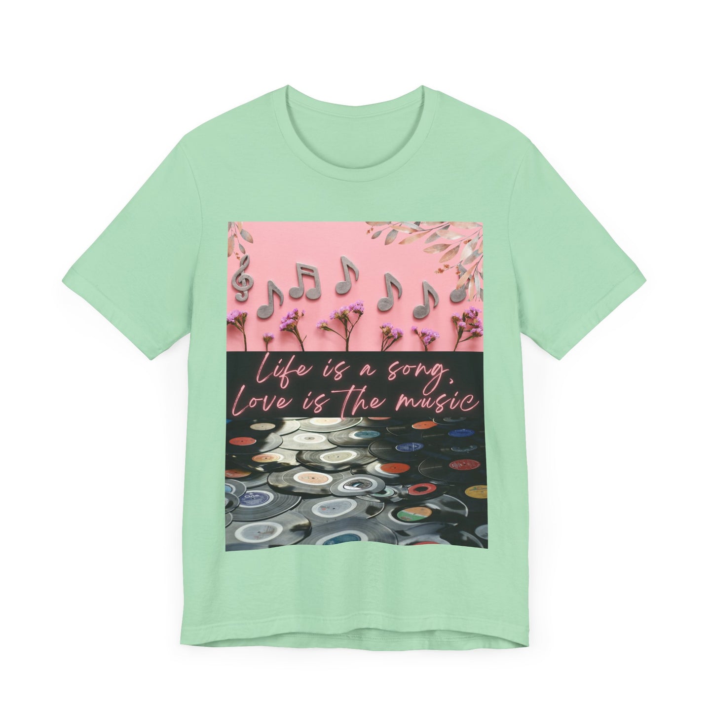 Life Is A Song, Love Is The Music Unisex Jersey Short Sleeve Tee