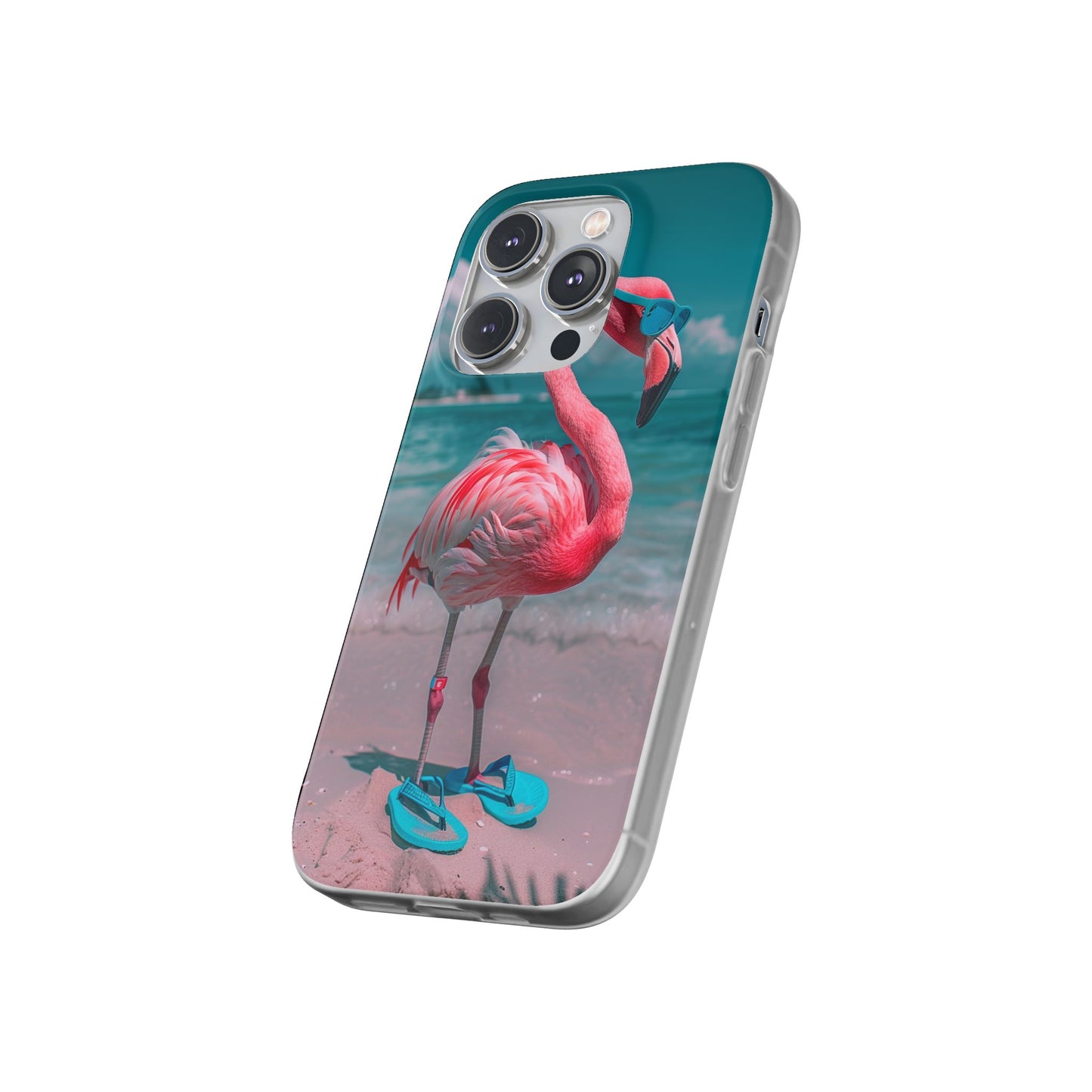 Aruba Beach Flamingo iPhone & Samsung Flexi Cases