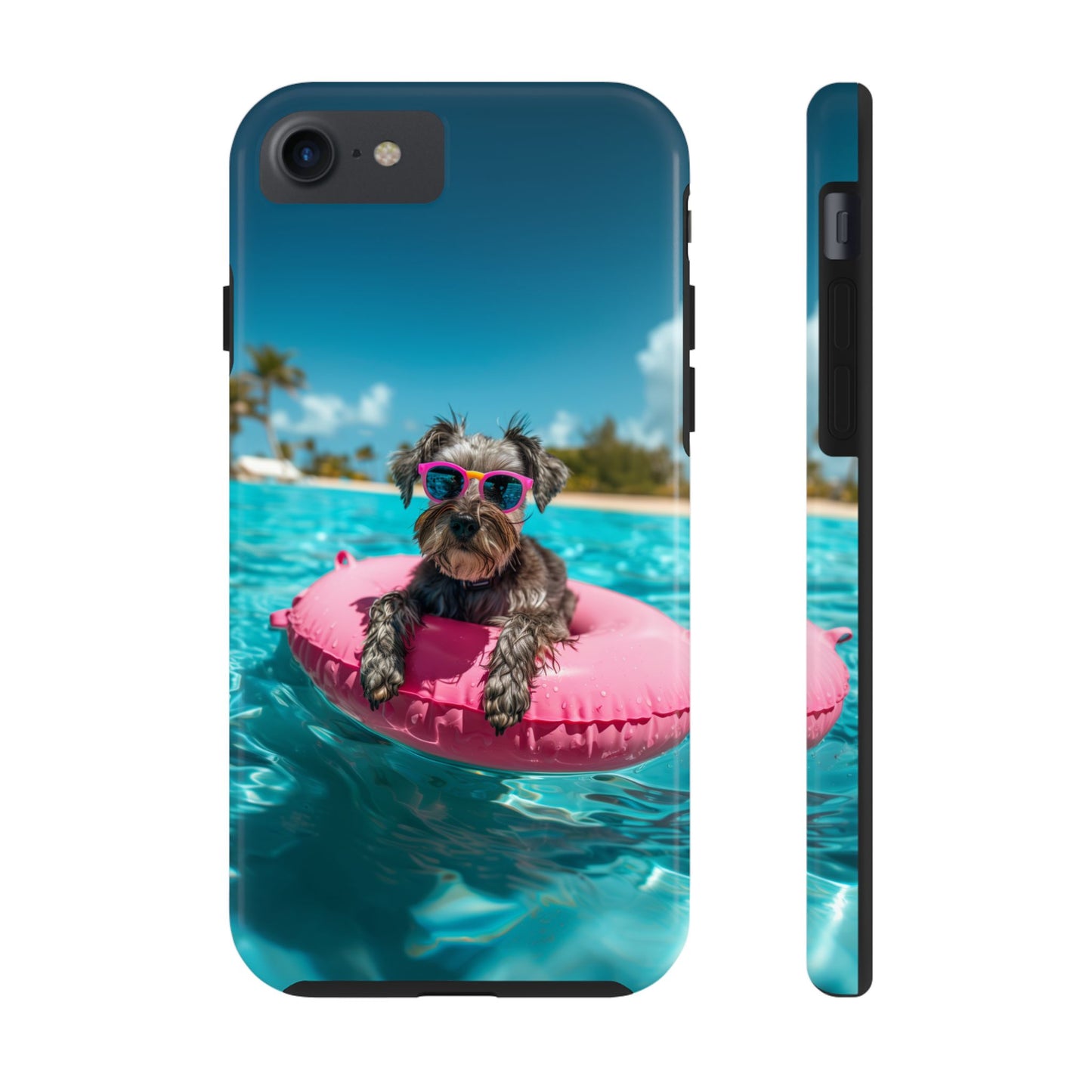 Schnauzer Summer Beach Tough iPhone & Samsung Cases