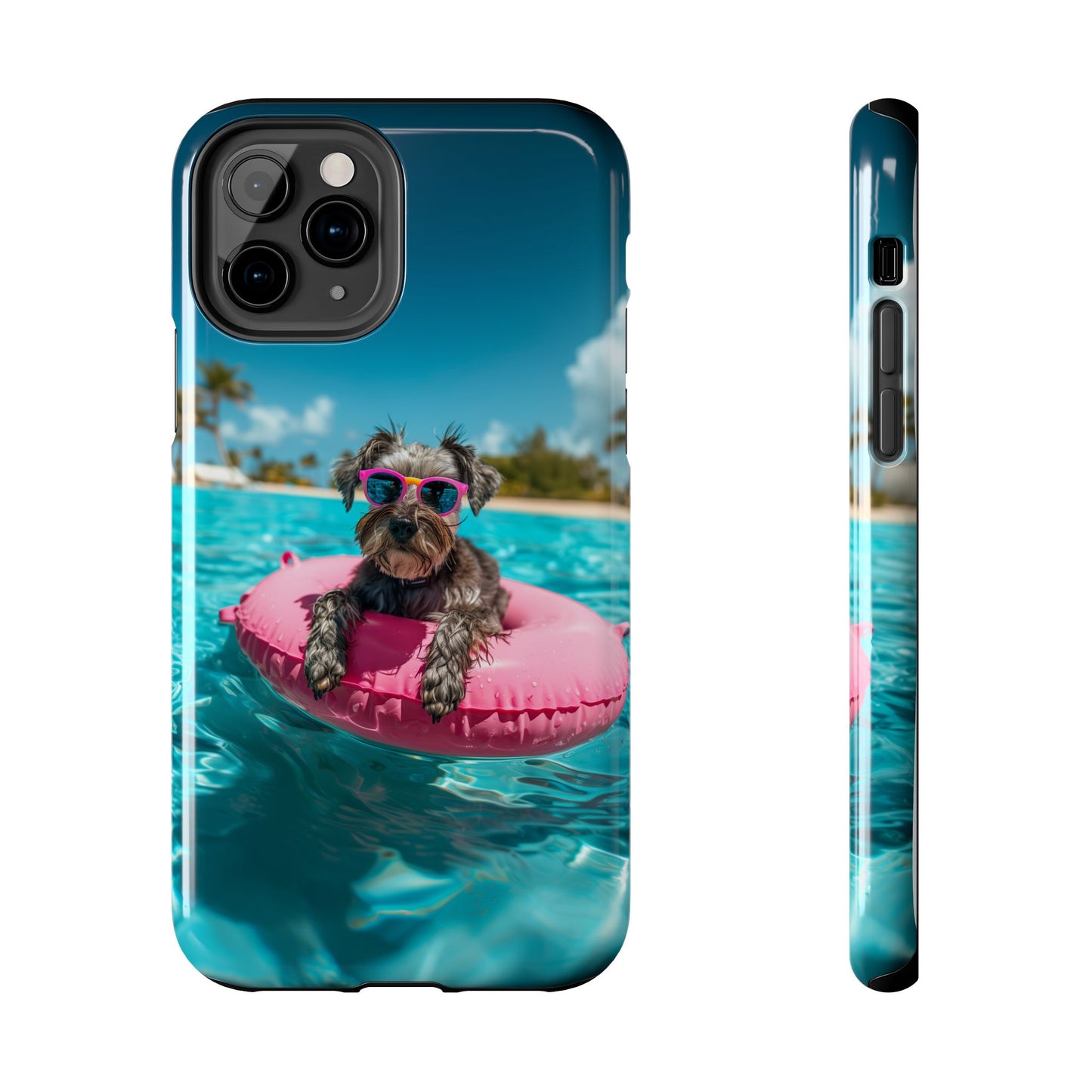 Schnauzer Summer Beach Tough iPhone & Samsung Cases