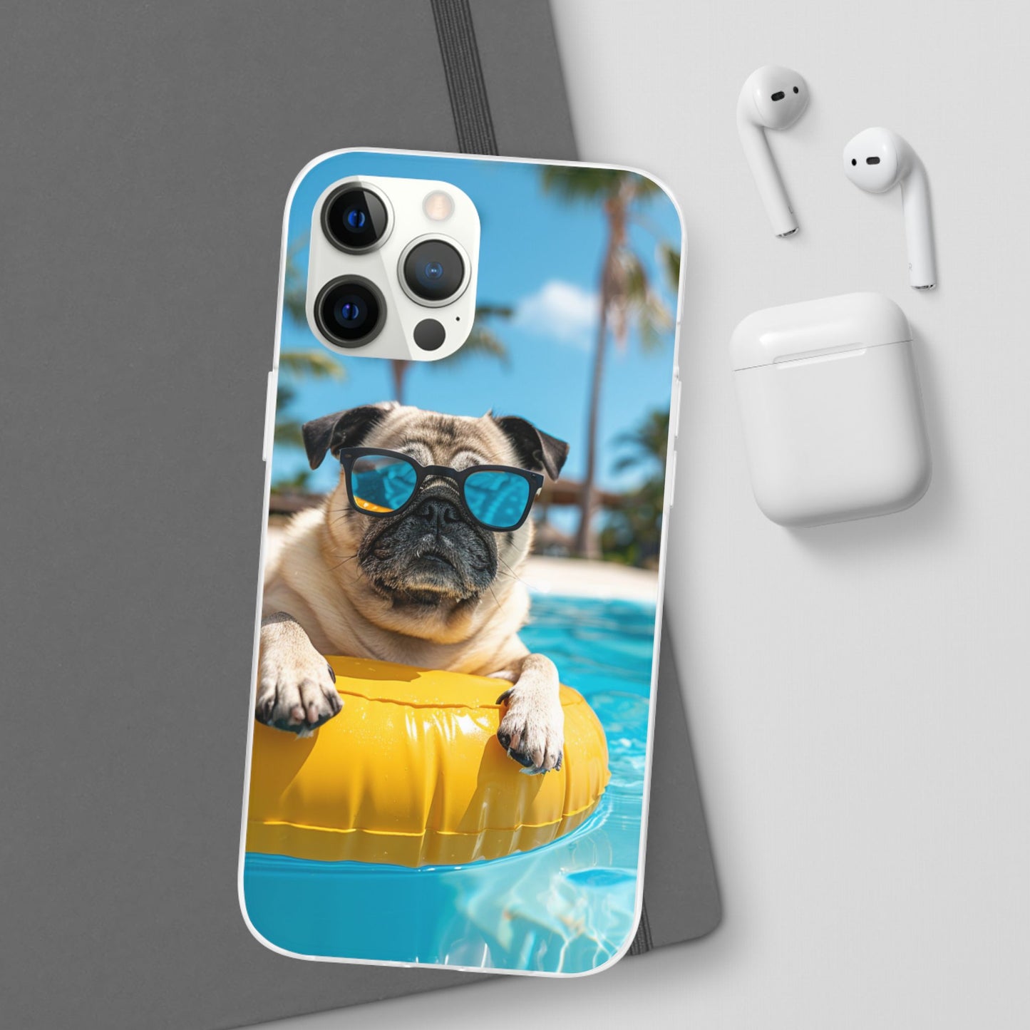 Aruba Pug Summer Option #2 iPhone & Samsung Flexi Cases