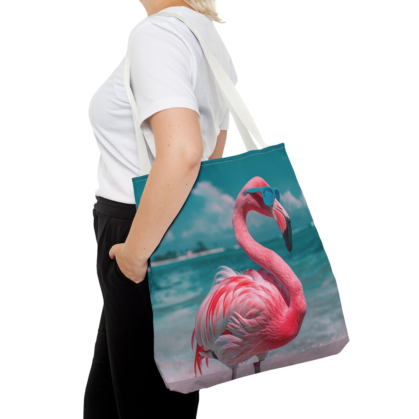 Beach Flamingo Tote Bag