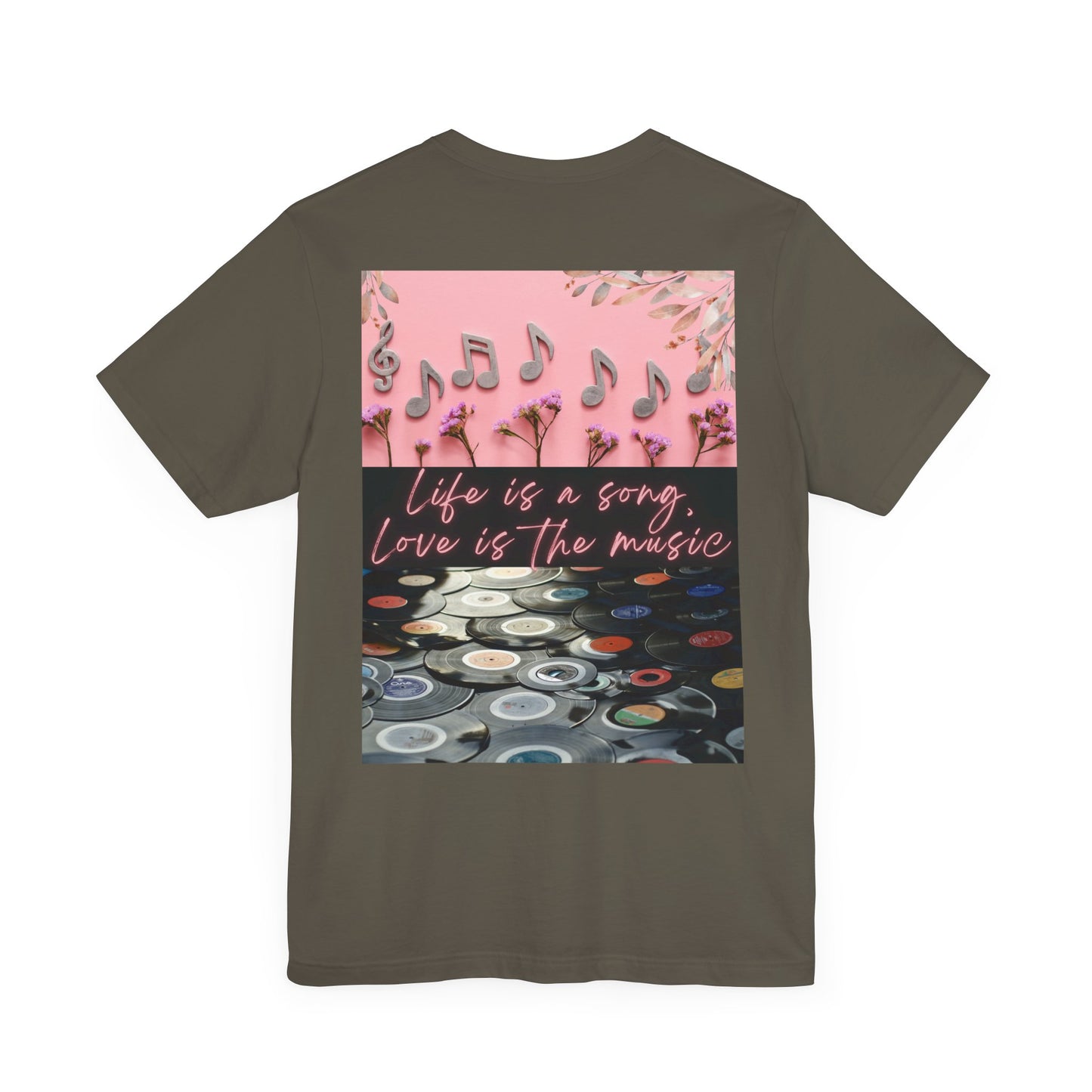 Life Is A Song, Love Is The Music Unisex Jersey Short Sleeve Tee