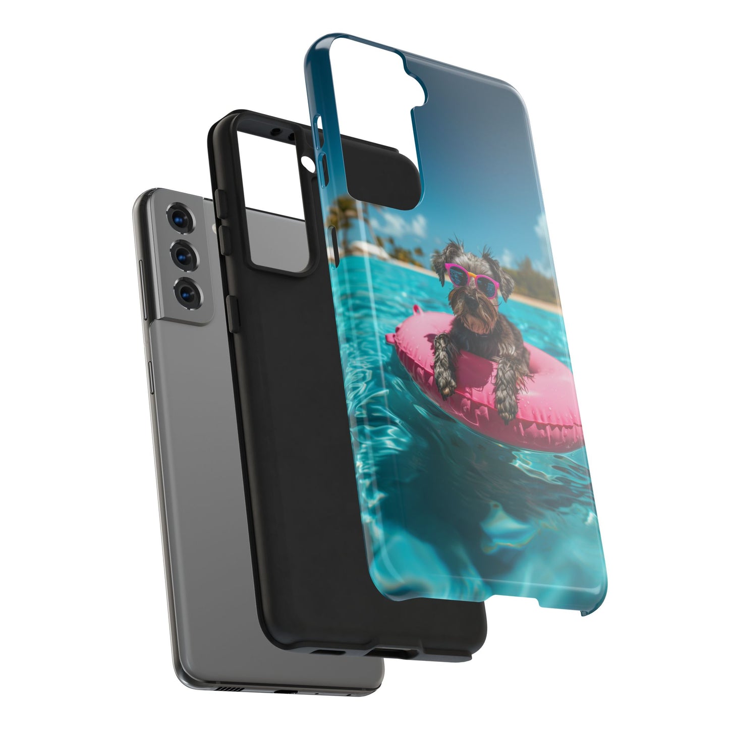 Schnauzer Summer Beach Tough iPhone & Samsung Cases