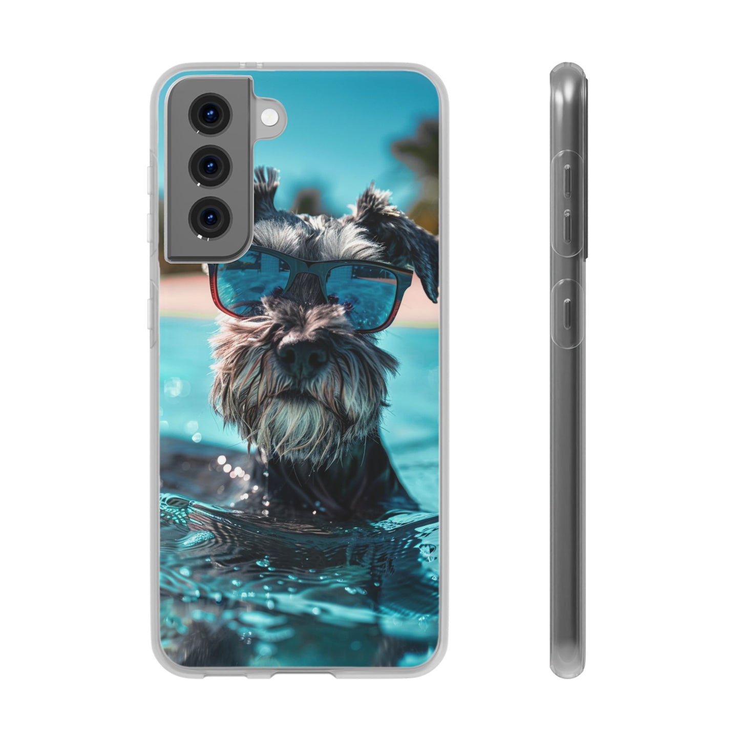 Aruba Schnauzer Option #2 Summer Beach iPhone & Samsung Flexi Cases