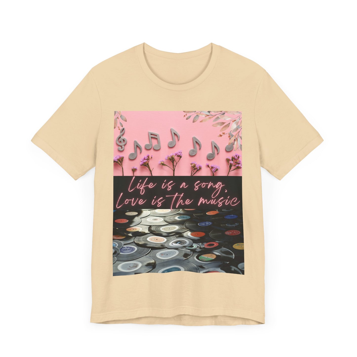Life Is A Song, Love Is The Music Unisex Jersey Short Sleeve Tee