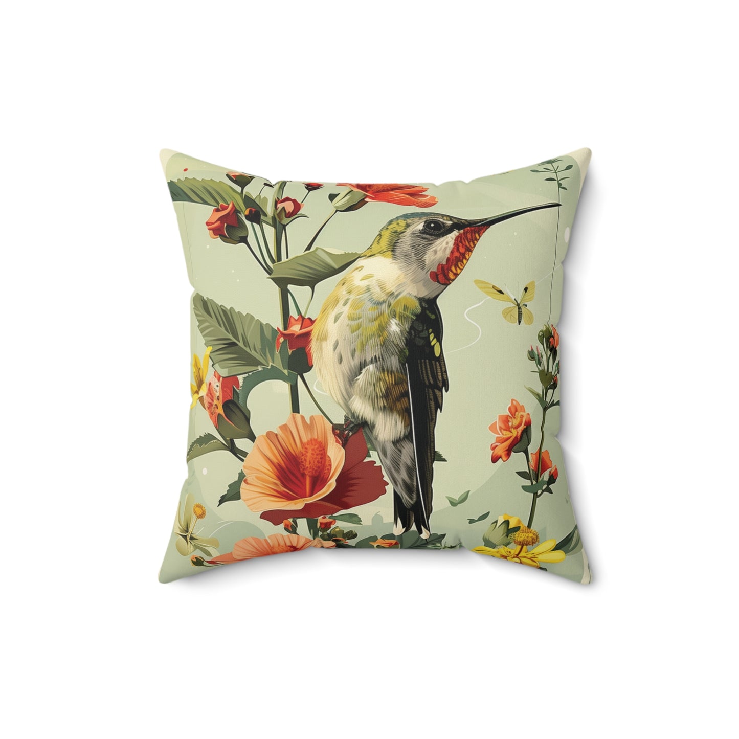Hummingbird Square Pillow