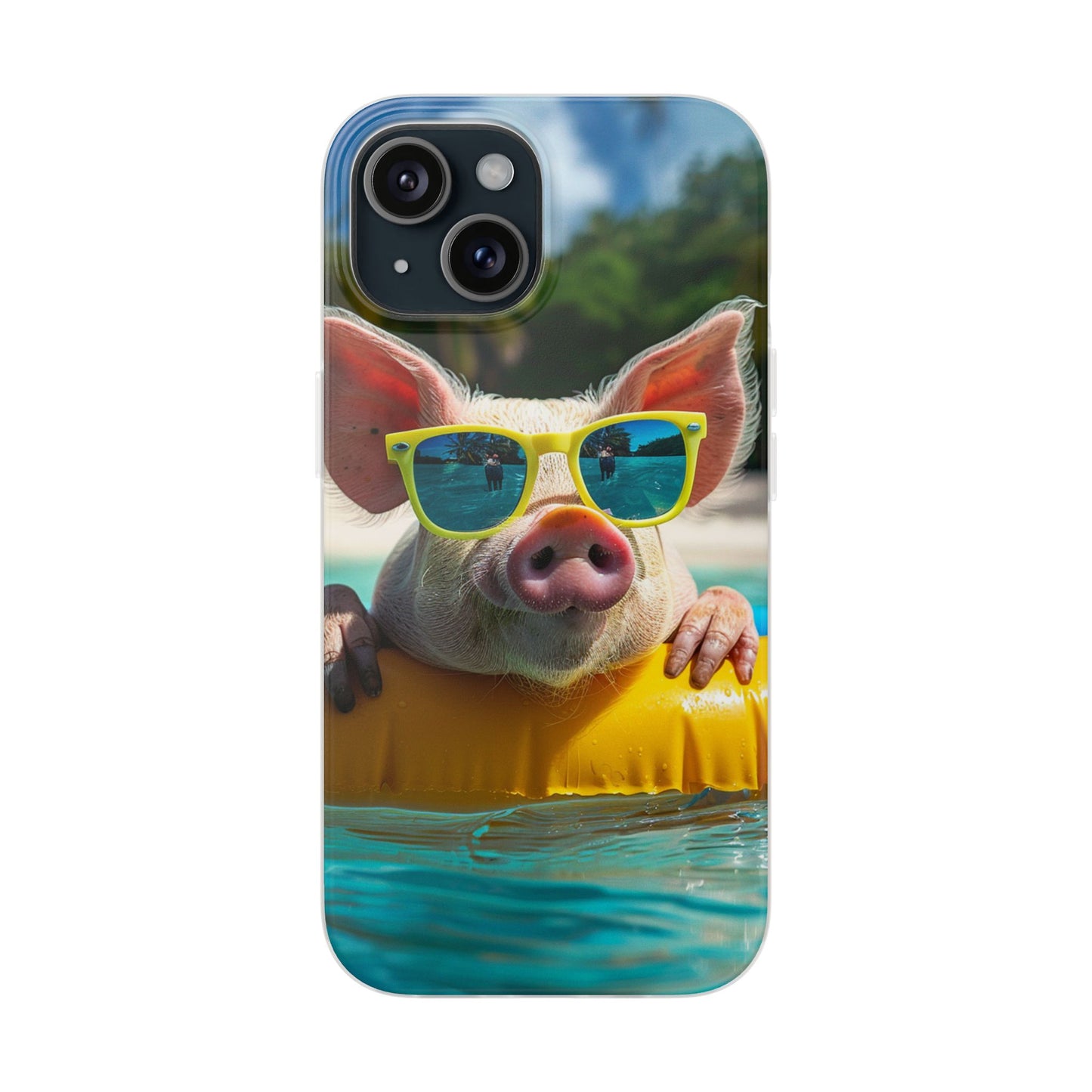 Aruba Summer Beach Pig iPhone & Samsung Flexi Cases