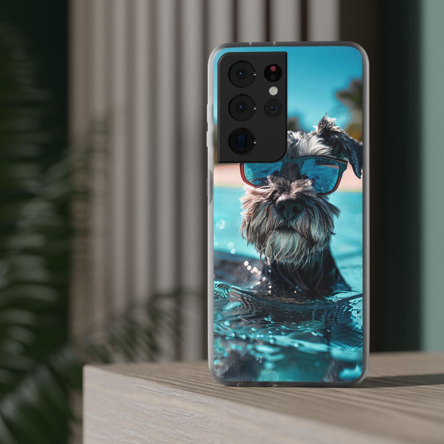 Aruba Schnauzer Option #2 Summer Beach iPhone & Samsung Flexi Cases