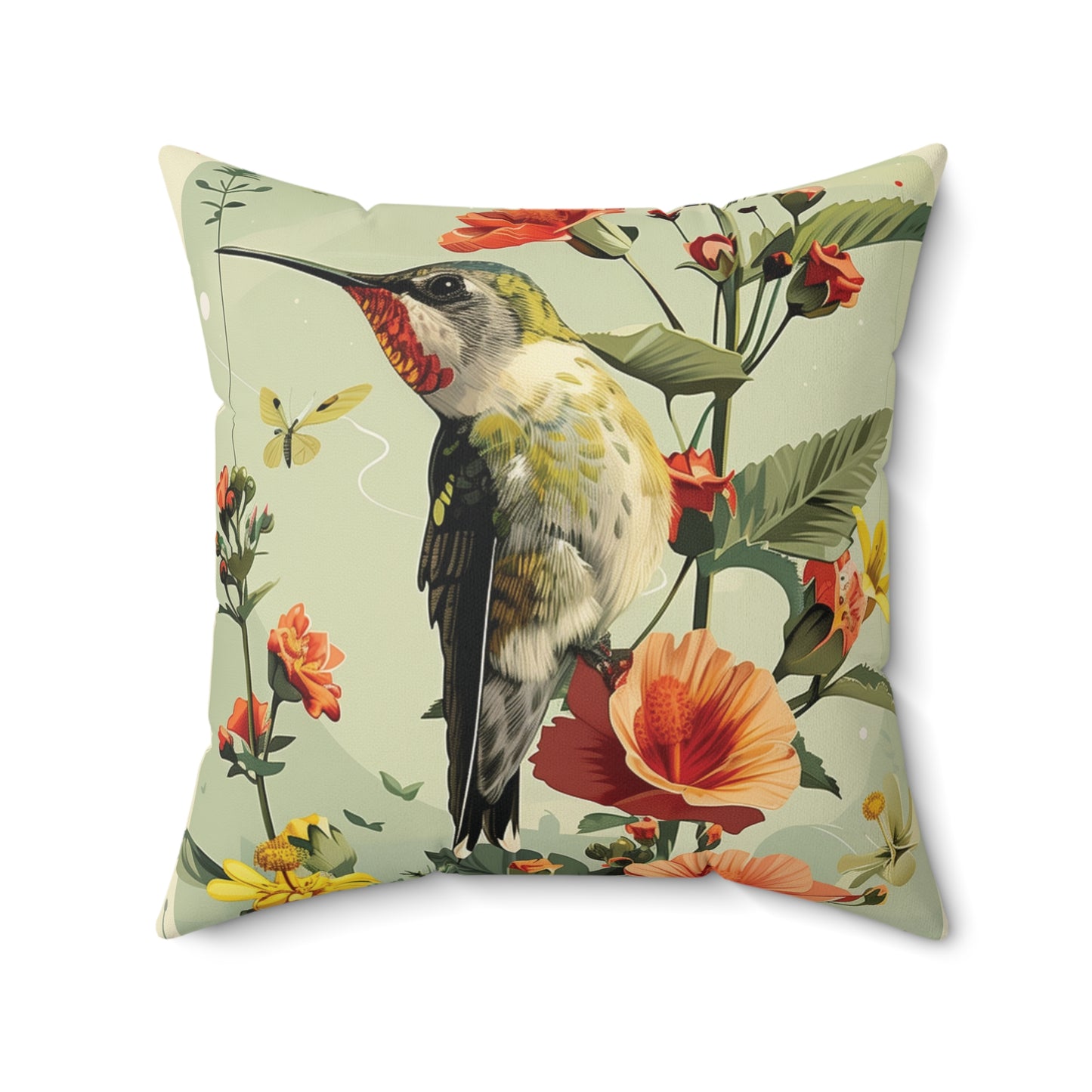 Hummingbird Square Pillow