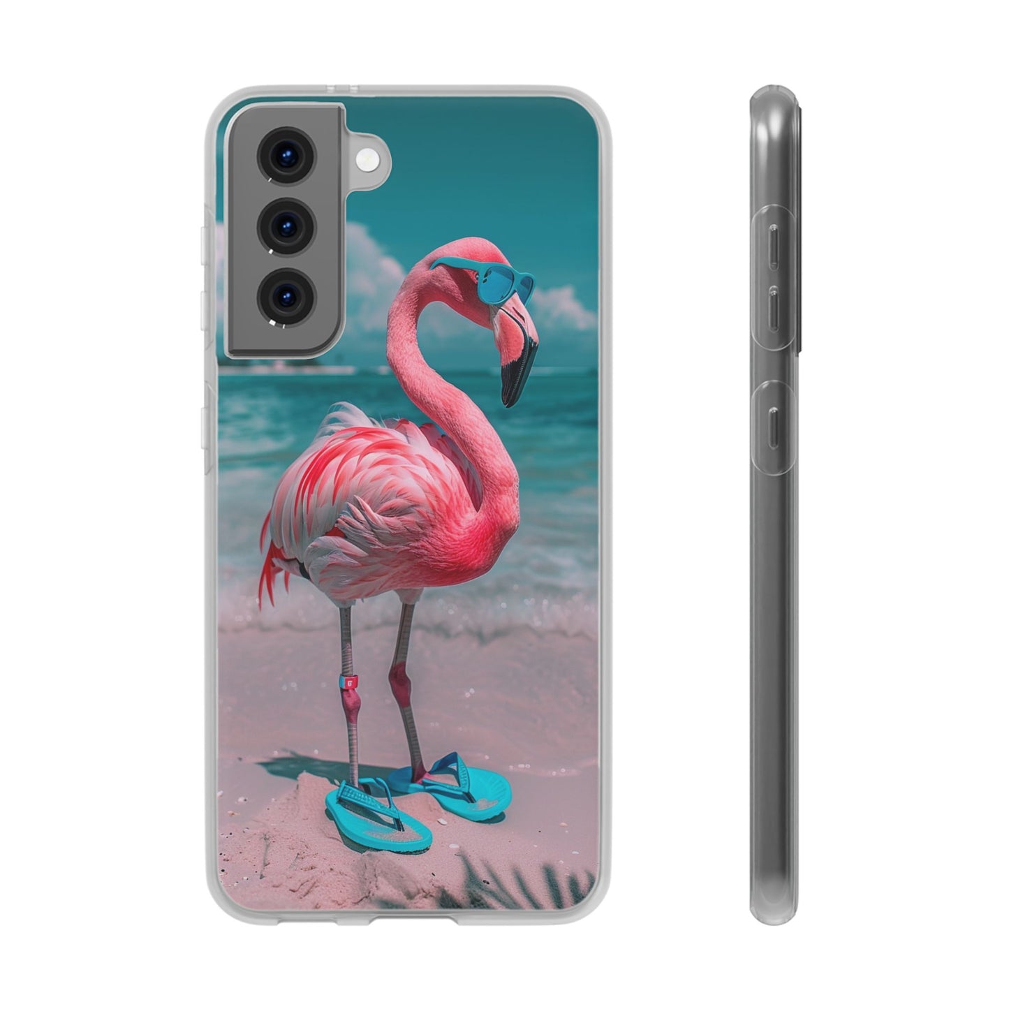 Aruba Beach Flamingo iPhone & Samsung Flexi Cases