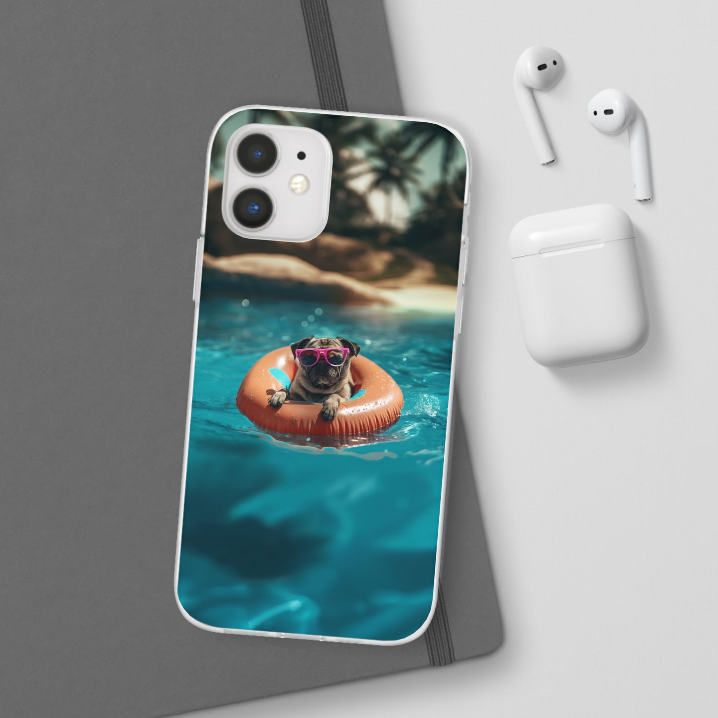 Pug Summer iPhone & Samsung Flexi Cases