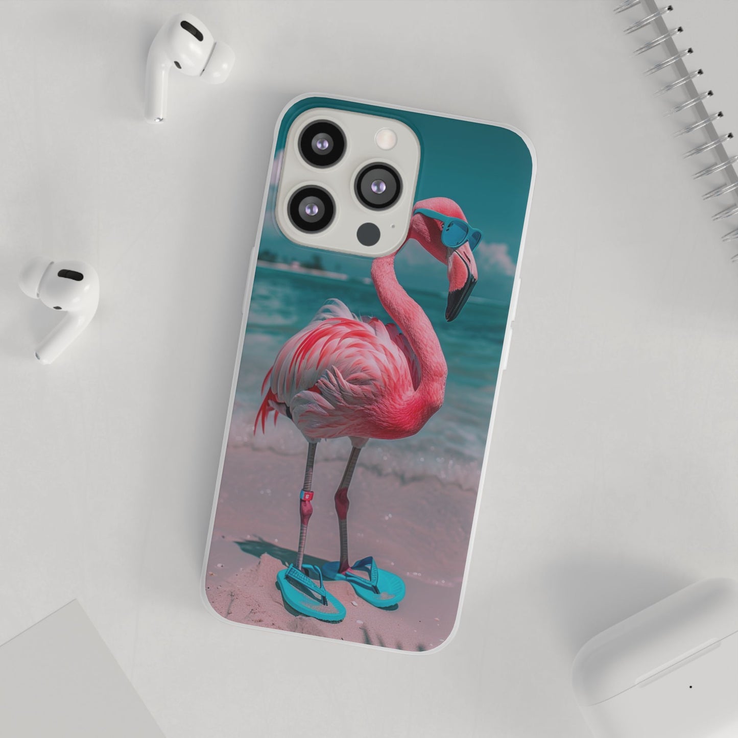 Aruba Beach Flamingo iPhone & Samsung Flexi Cases