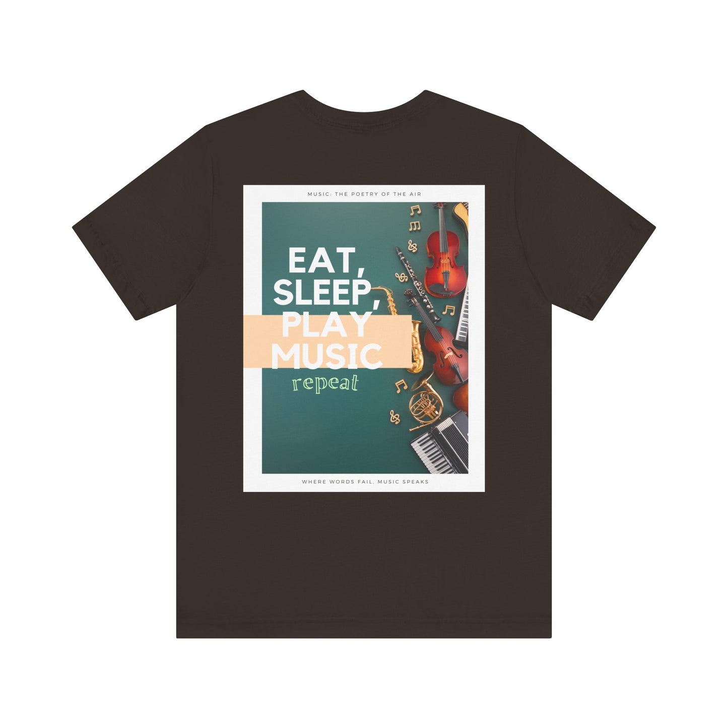 Eat, Sleep, Play Music, Repeat Unisex Jersey Short Sleeve Tee