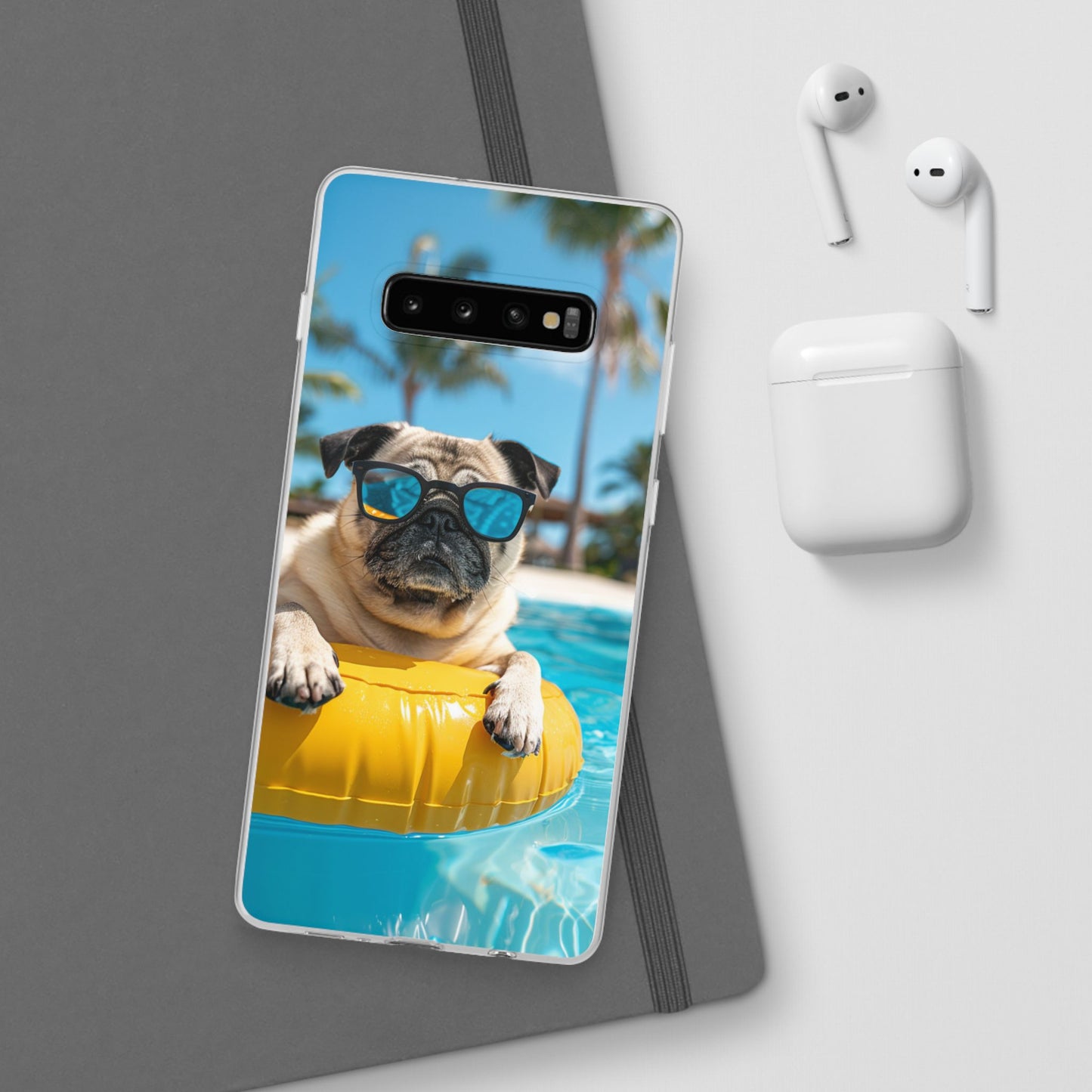 Aruba Pug Summer Option #2 iPhone & Samsung Flexi Cases