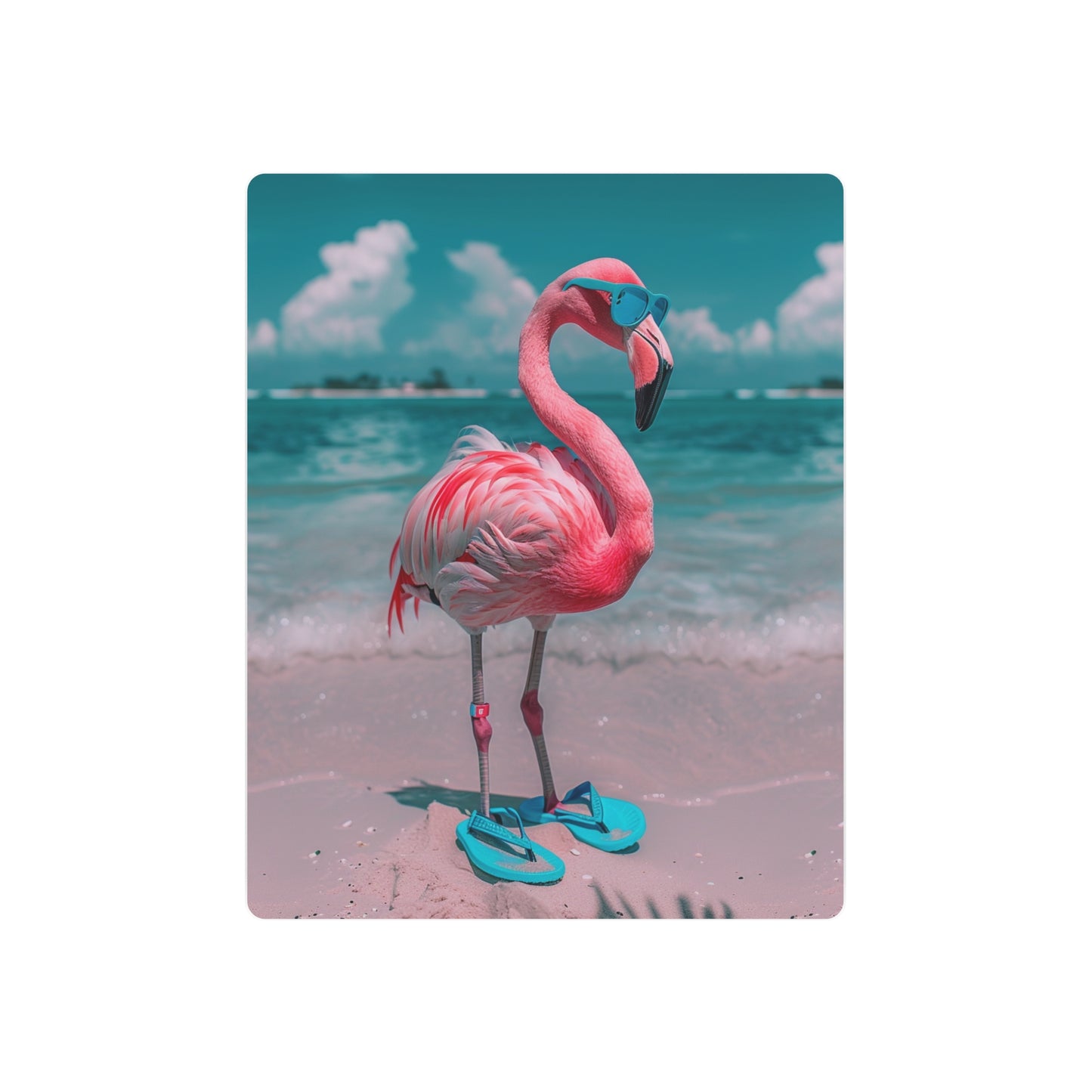 Aruba Flamingo Metal Art Sign