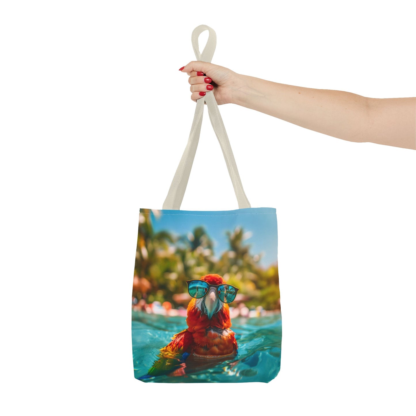 Summer Parrot Beach Tote Bag