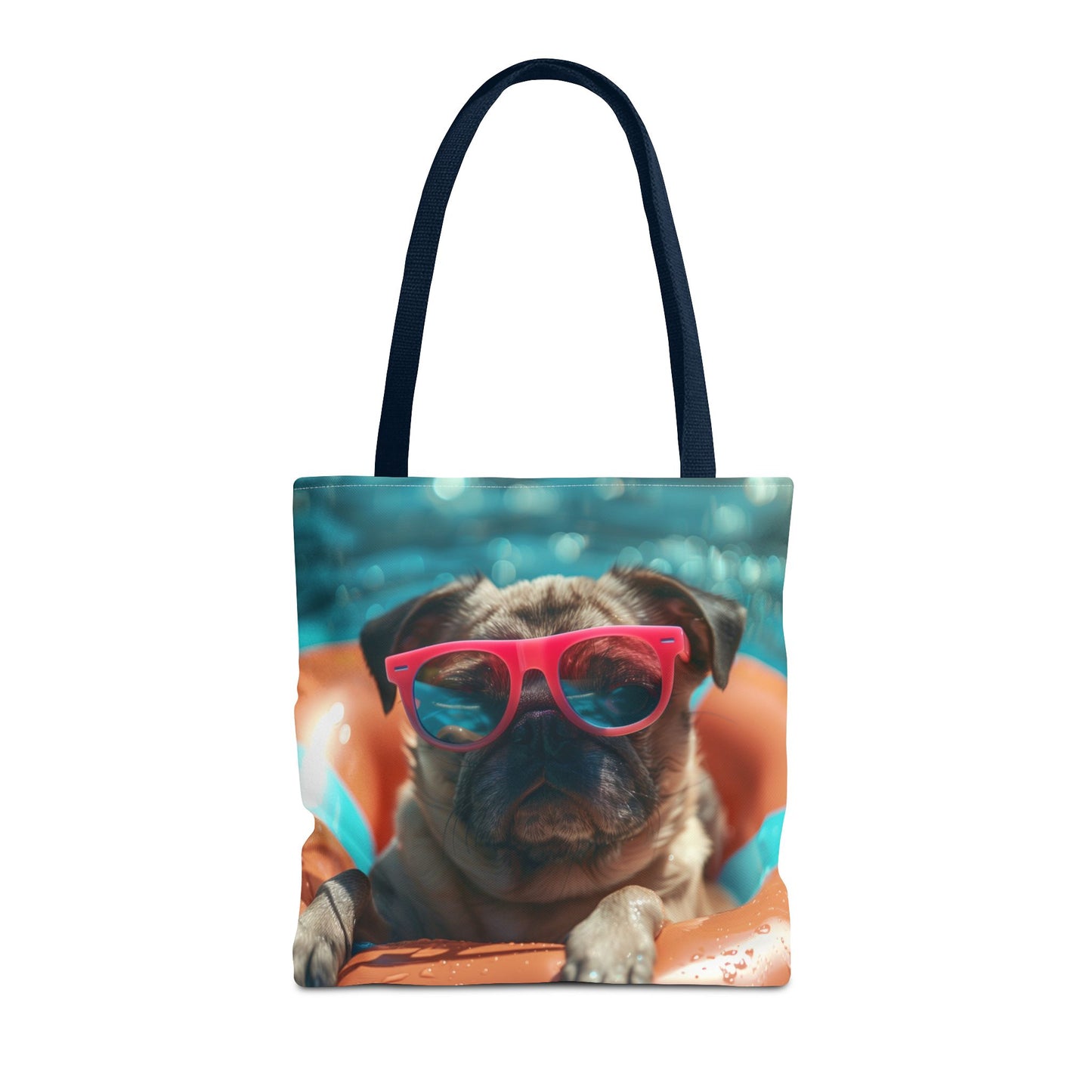 Summer Pug Beach Tote Bag