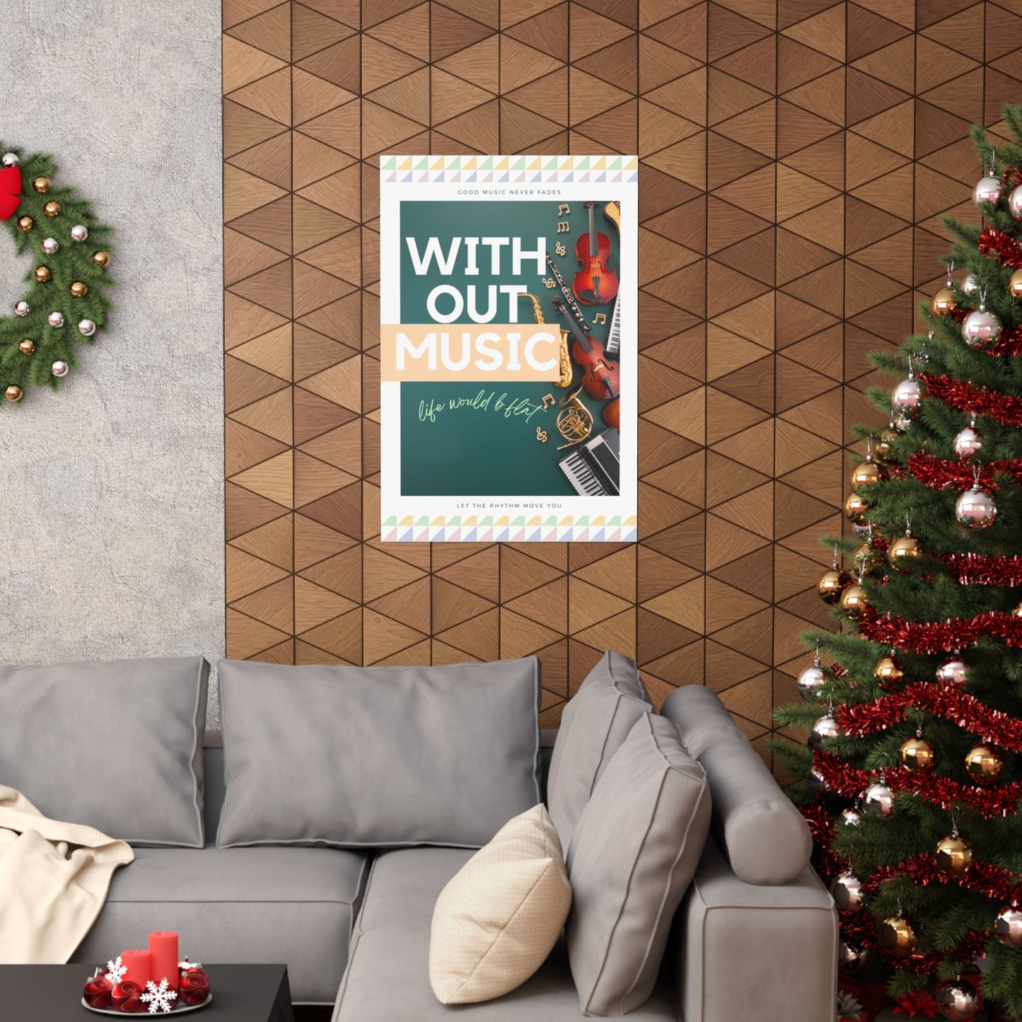 Without Music, Life Would b Flat Matte Vertical Posters