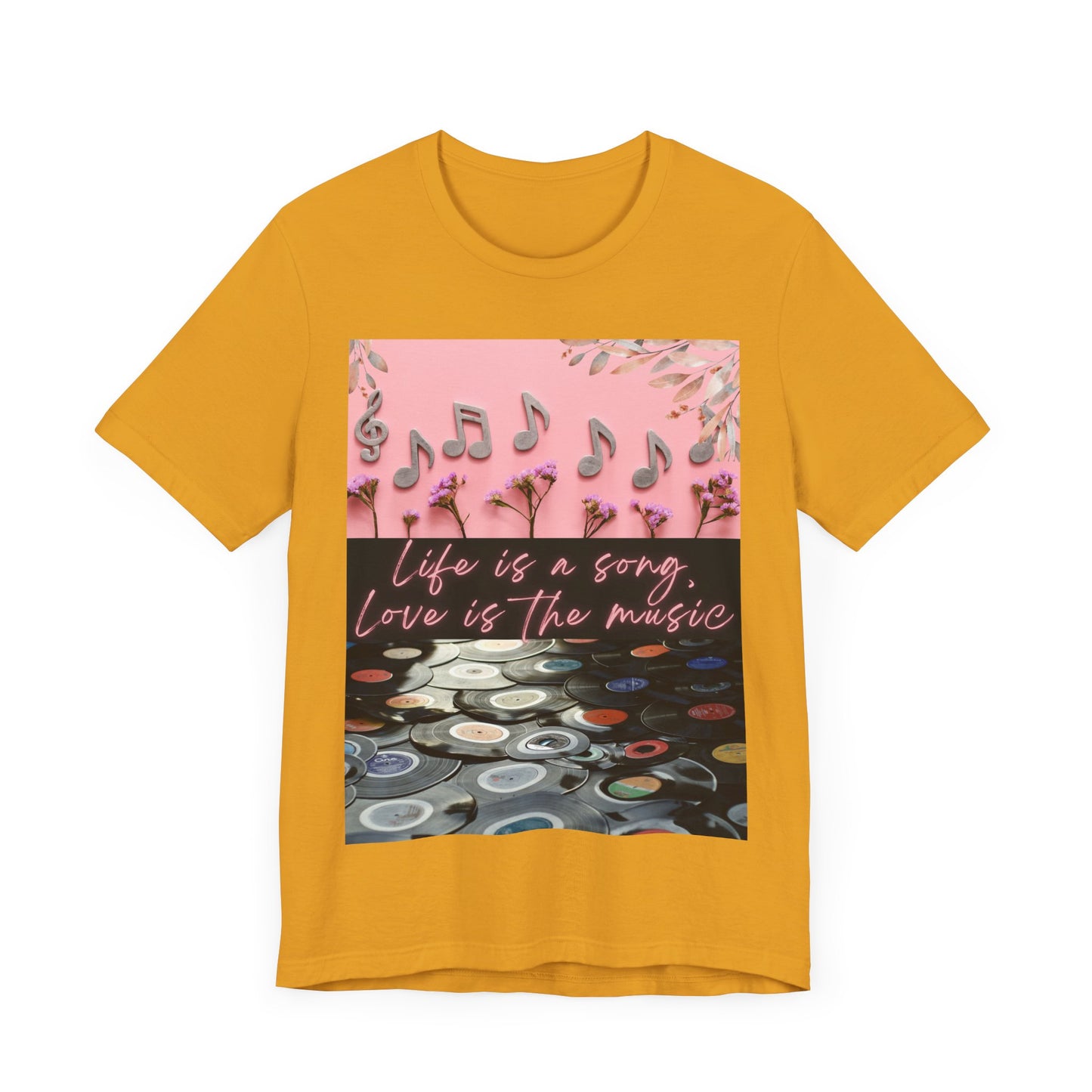 Life Is A Song, Love Is The Music Unisex Jersey Short Sleeve Tee