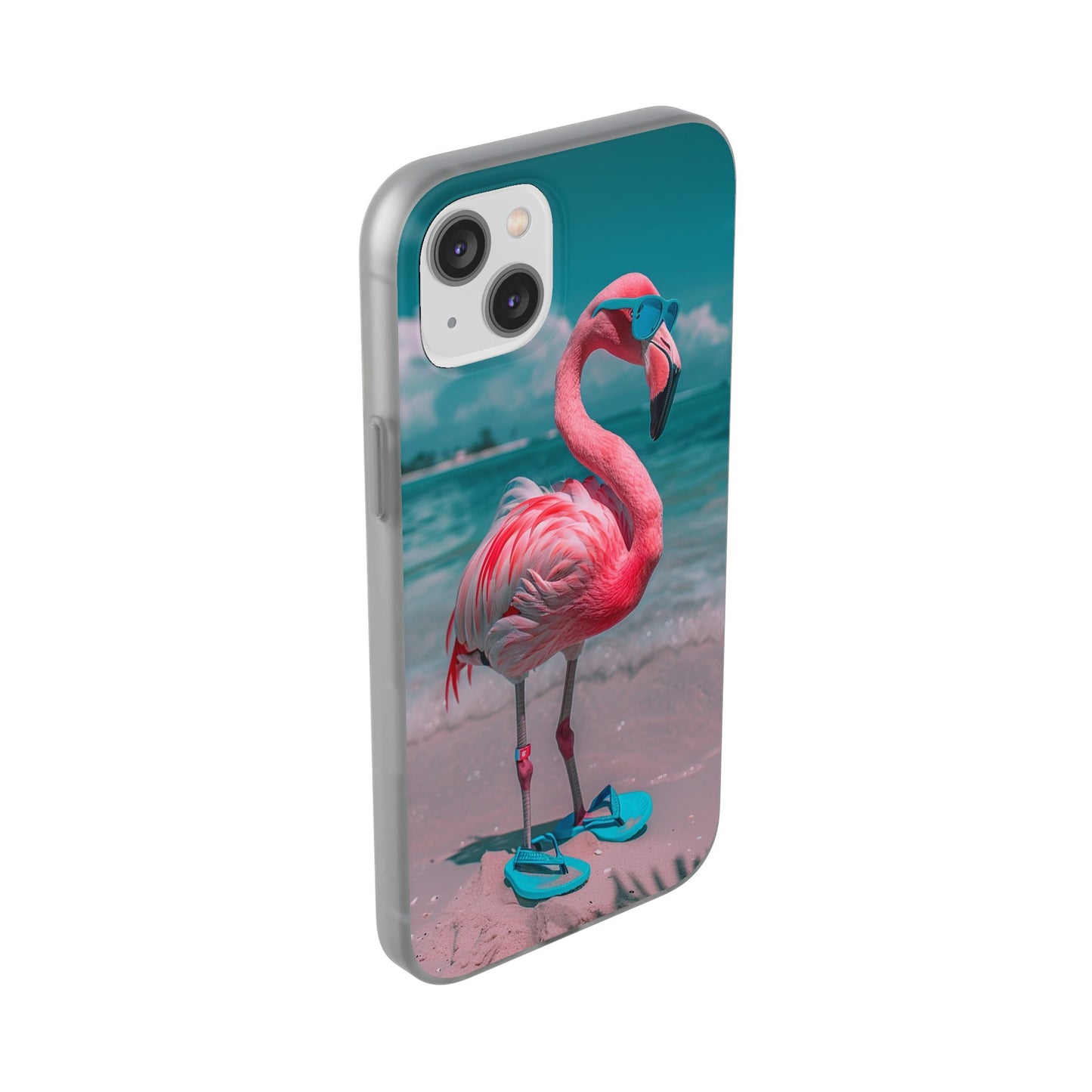 Aruba Beach Flamingo iPhone & Samsung Flexi Cases