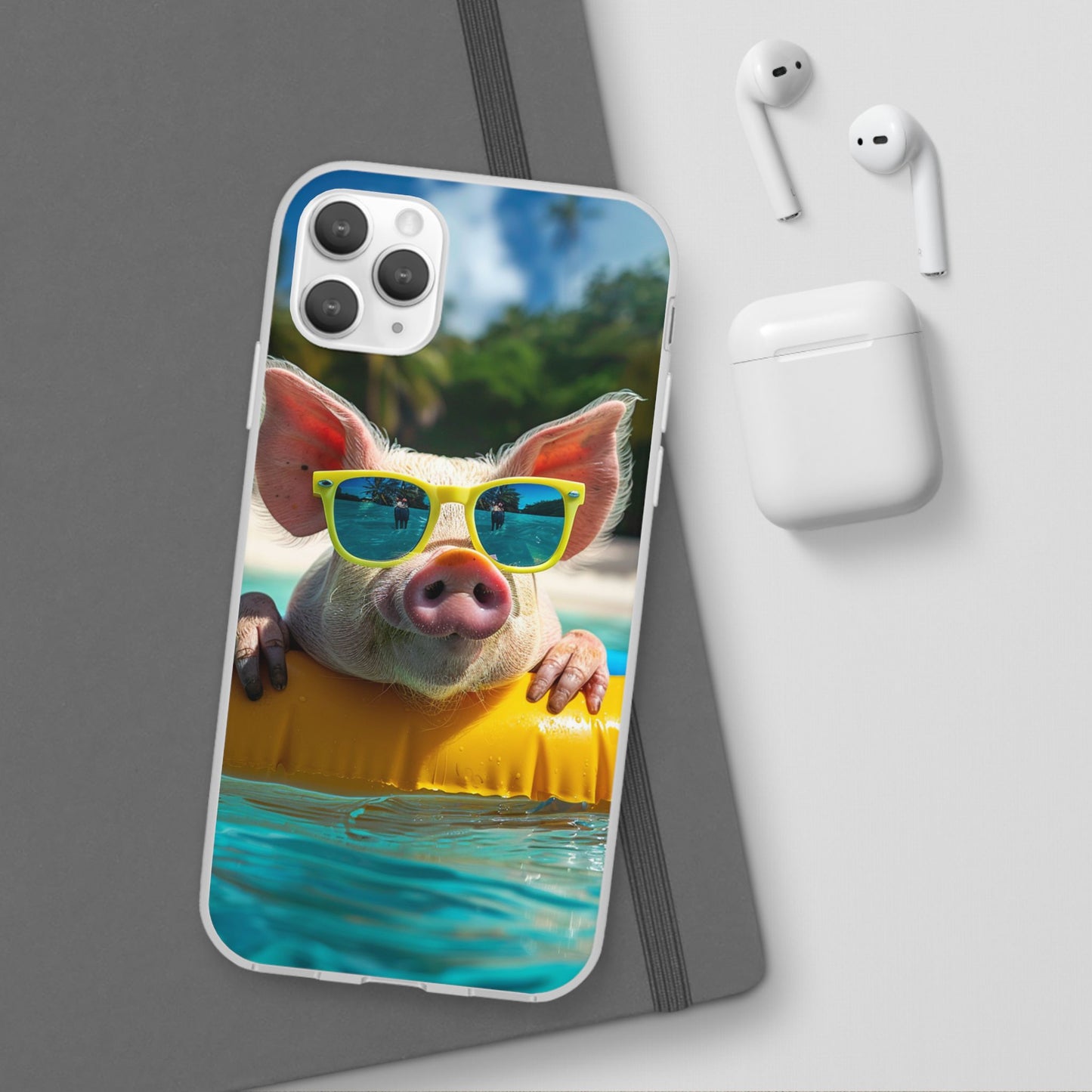 Aruba Summer Beach Pig iPhone & Samsung Flexi Cases