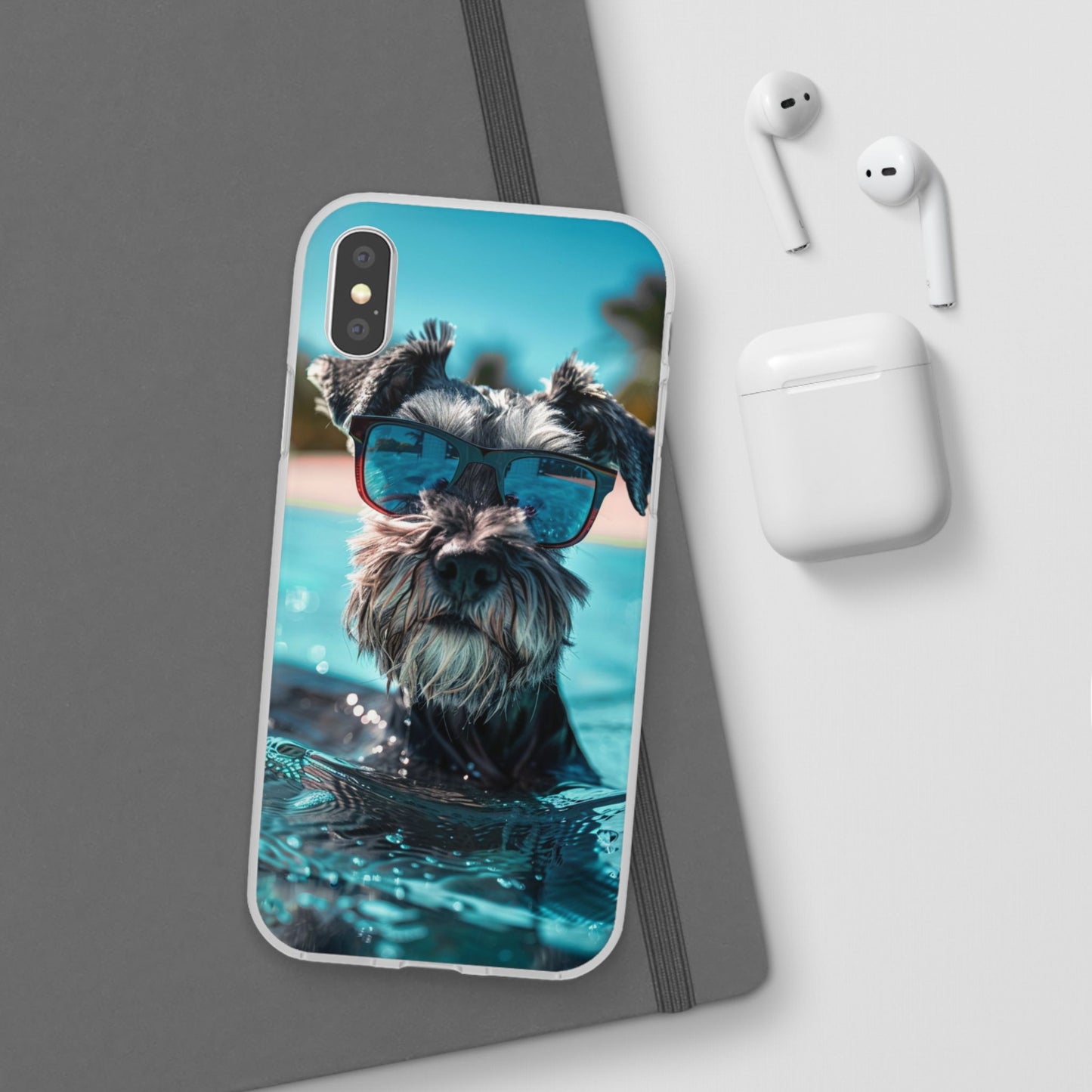 Aruba Schnauzer Option #2 Summer Beach iPhone & Samsung Flexi Cases