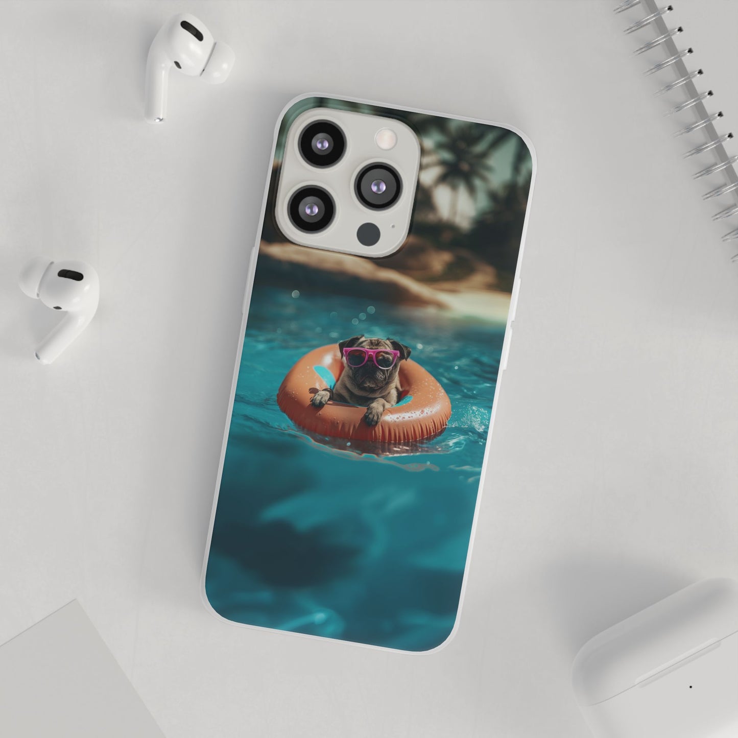 Pug Summer iPhone & Samsung Flexi Cases