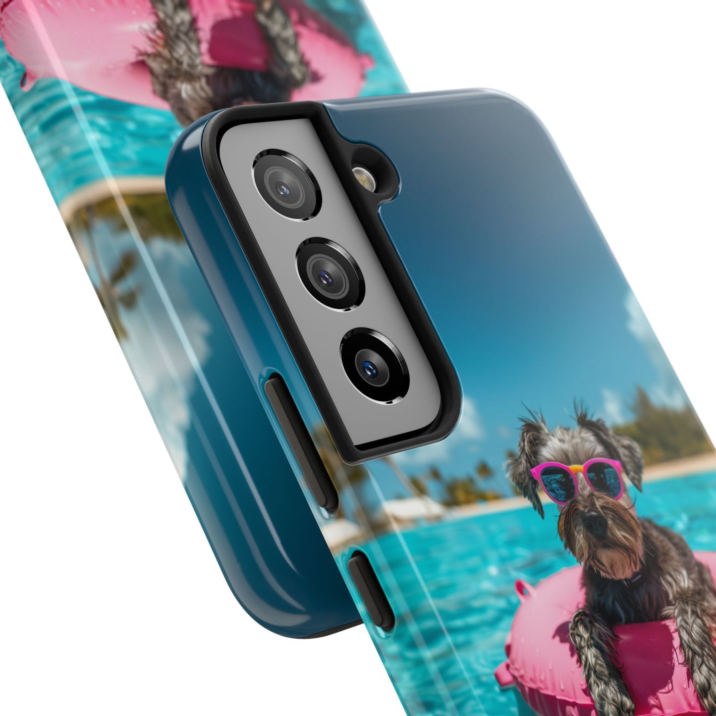 Schnauzer Summer Beach Tough iPhone & Samsung Cases