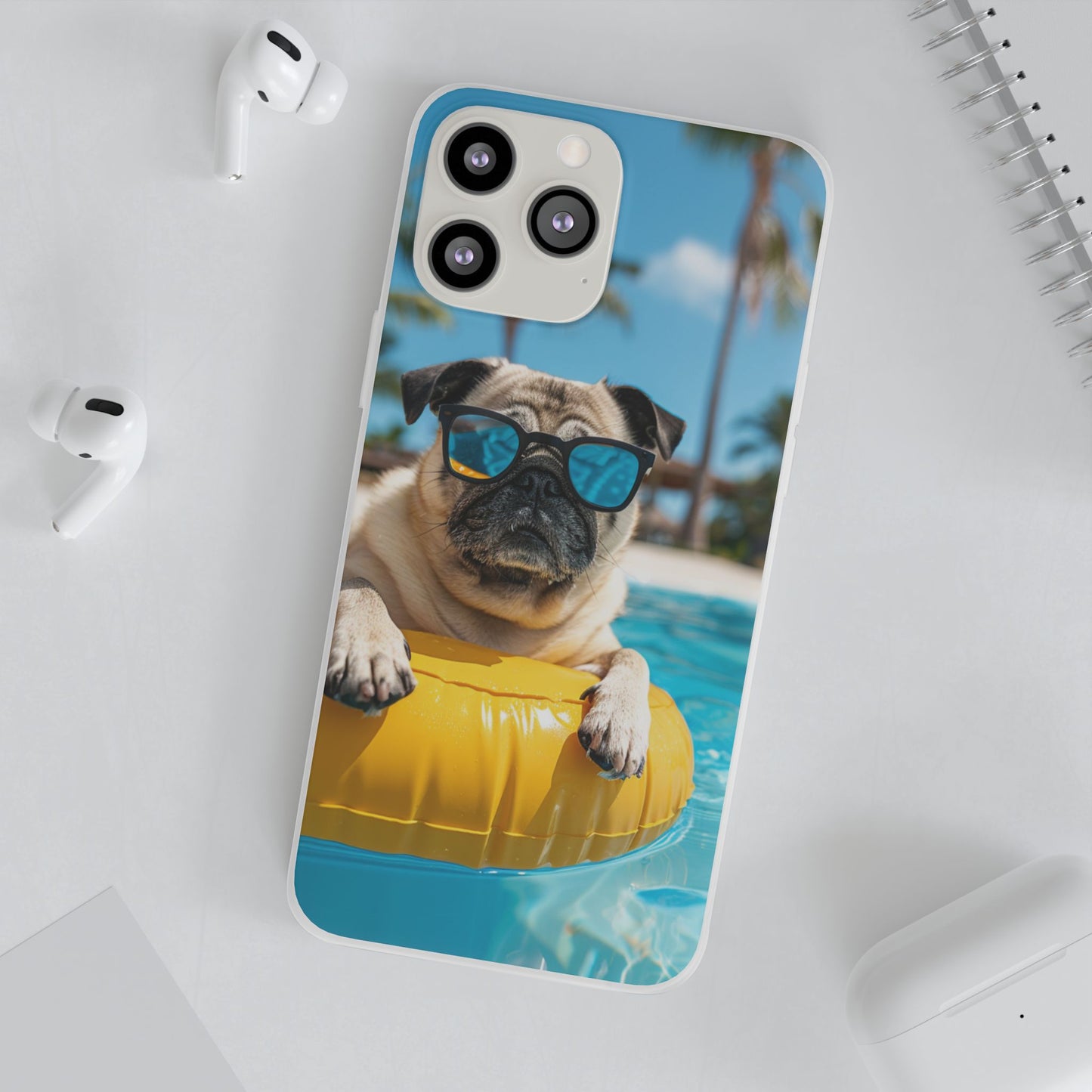Aruba Pug Summer Option #2 iPhone & Samsung Flexi Cases