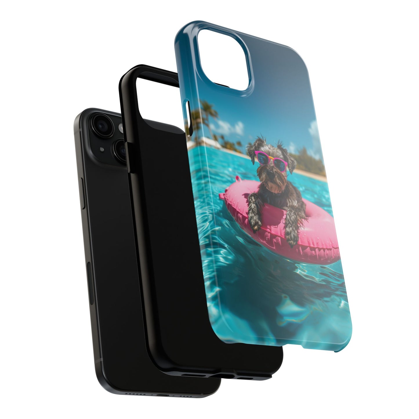 Schnauzer Summer Beach Tough iPhone & Samsung Cases