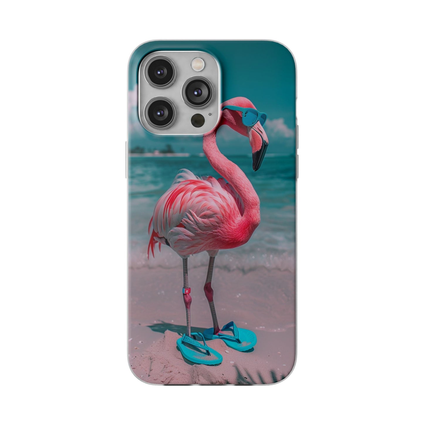 Aruba Beach Flamingo iPhone & Samsung Flexi Cases