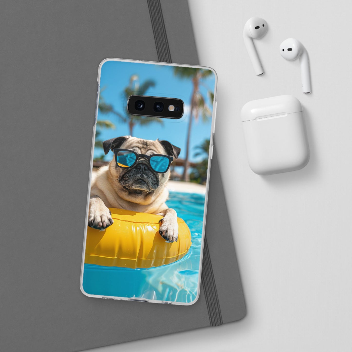 Aruba Pug Summer Option #2 iPhone & Samsung Flexi Cases