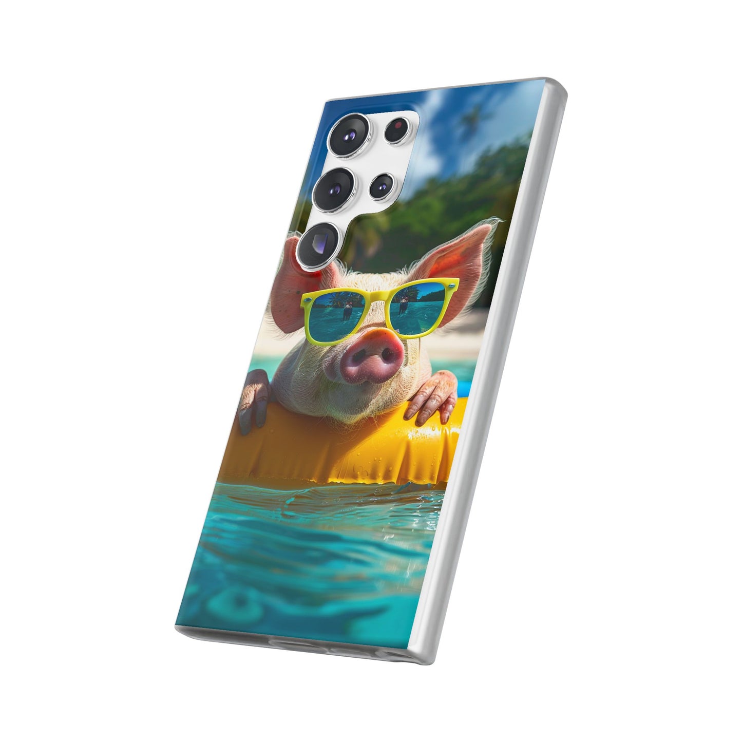 Aruba Summer Beach Pig iPhone & Samsung Flexi Cases