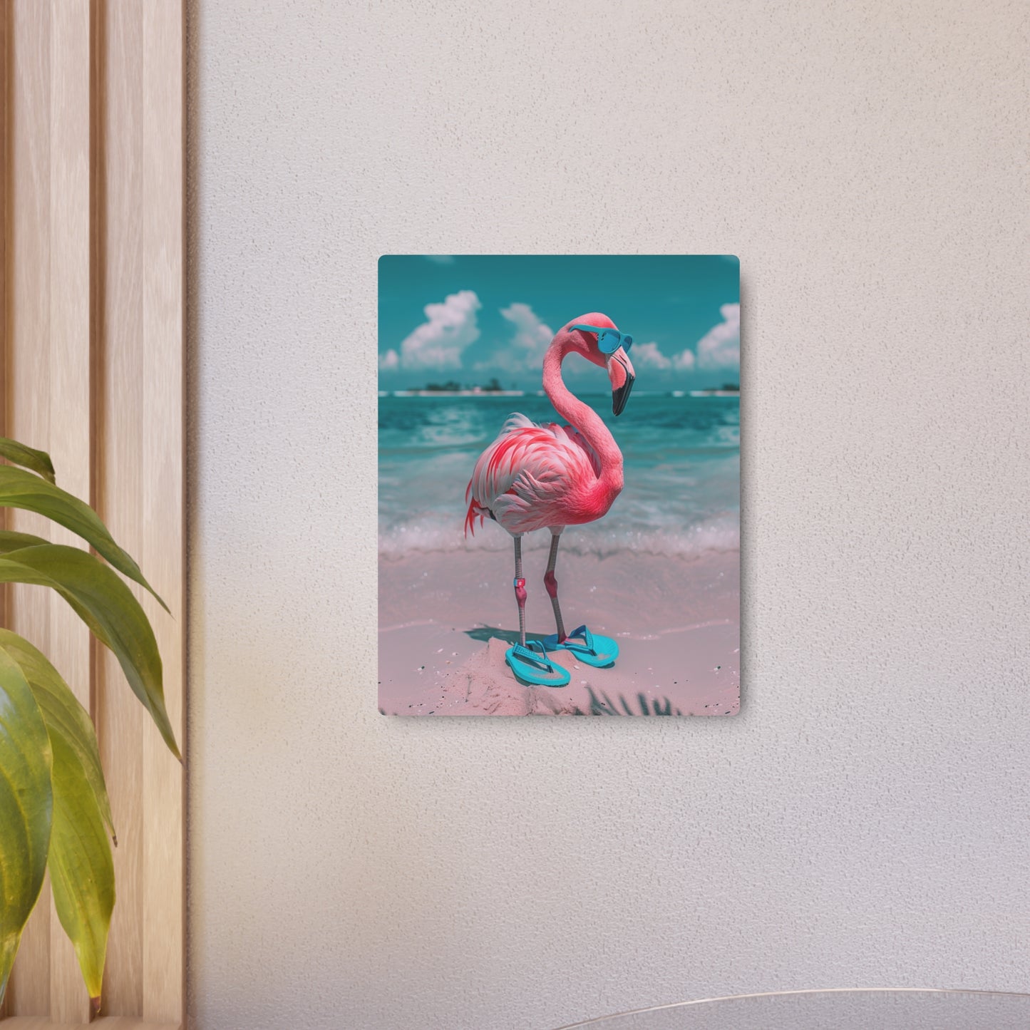 Aruba Flamingo Metal Art Sign