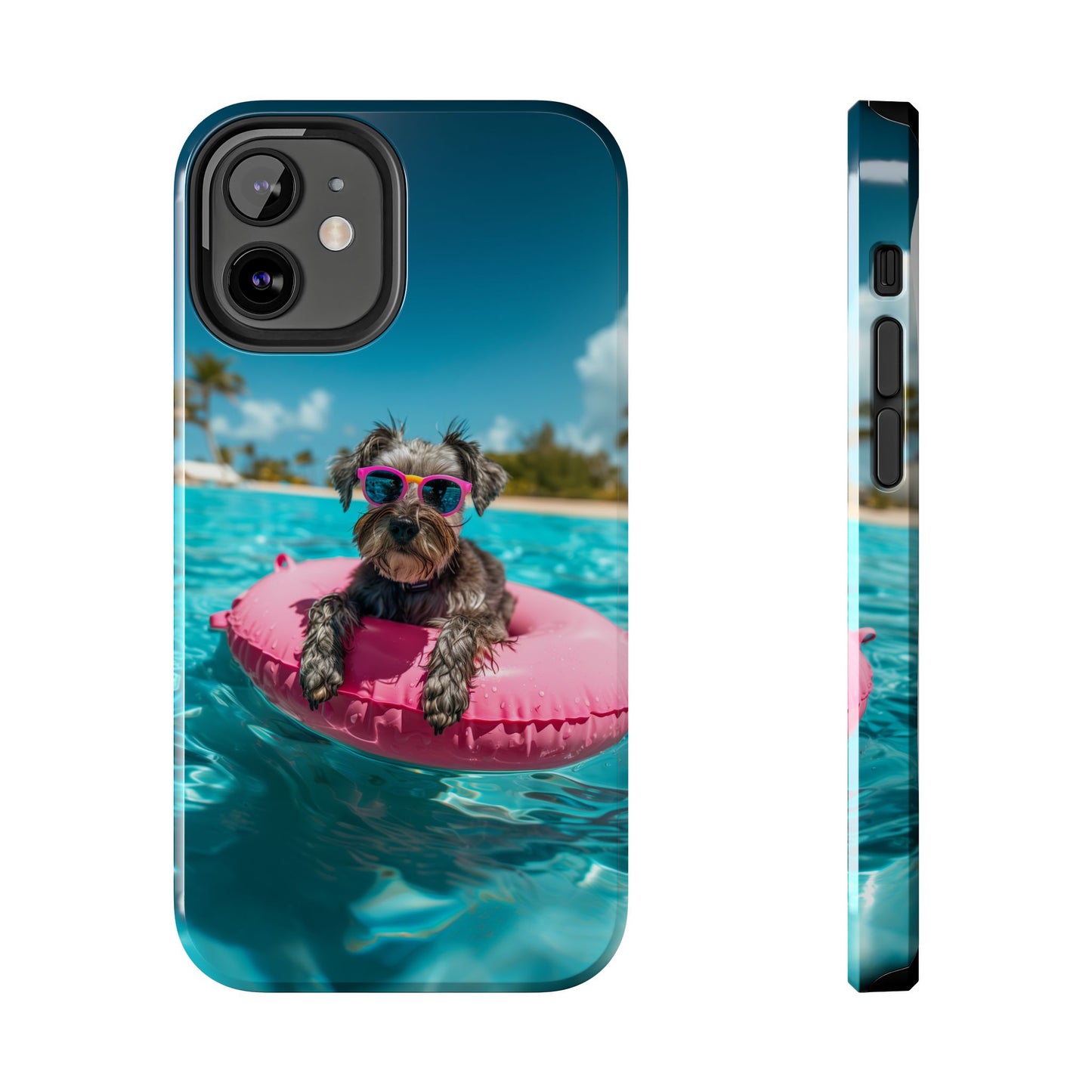 Schnauzer Summer Beach Tough iPhone & Samsung Cases