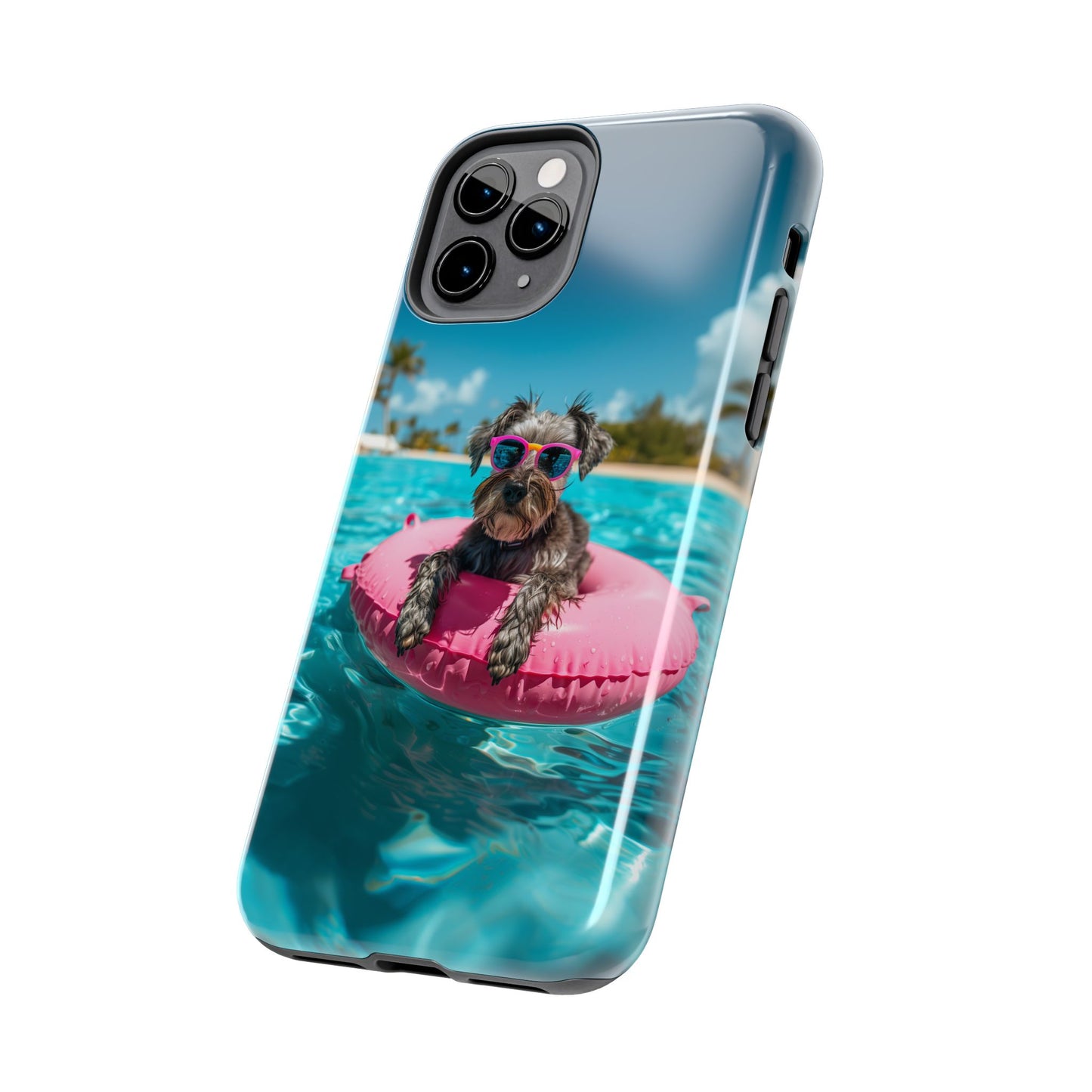 Schnauzer Summer Beach Tough iPhone & Samsung Cases