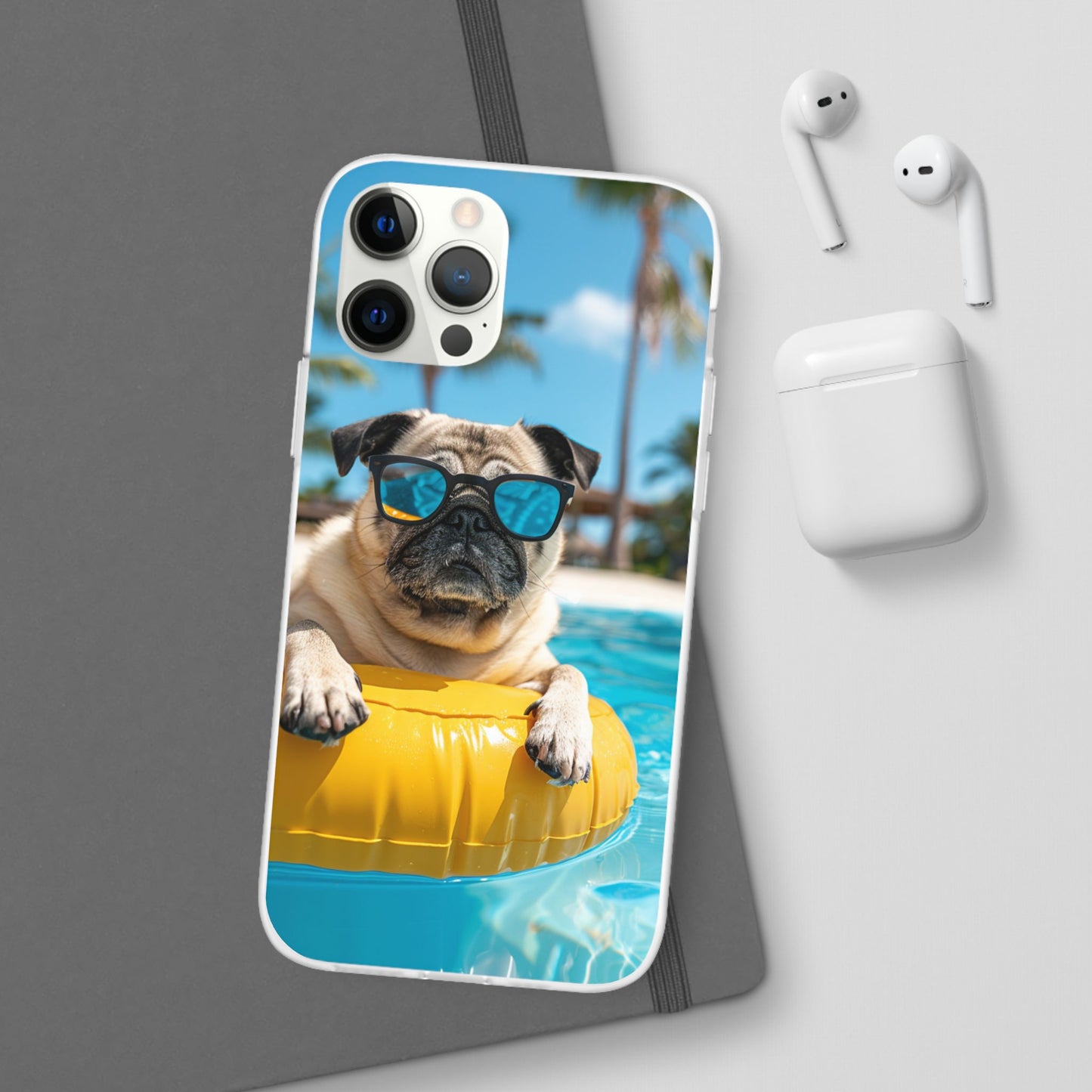Aruba Pug Summer Option #2 iPhone & Samsung Flexi Cases
