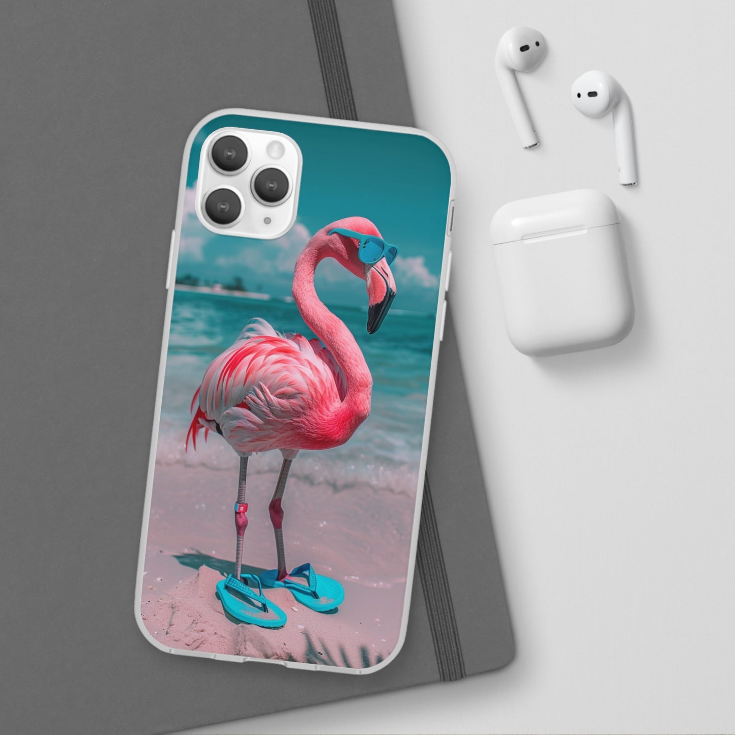 Aruba Beach Flamingo iPhone & Samsung Flexi Cases