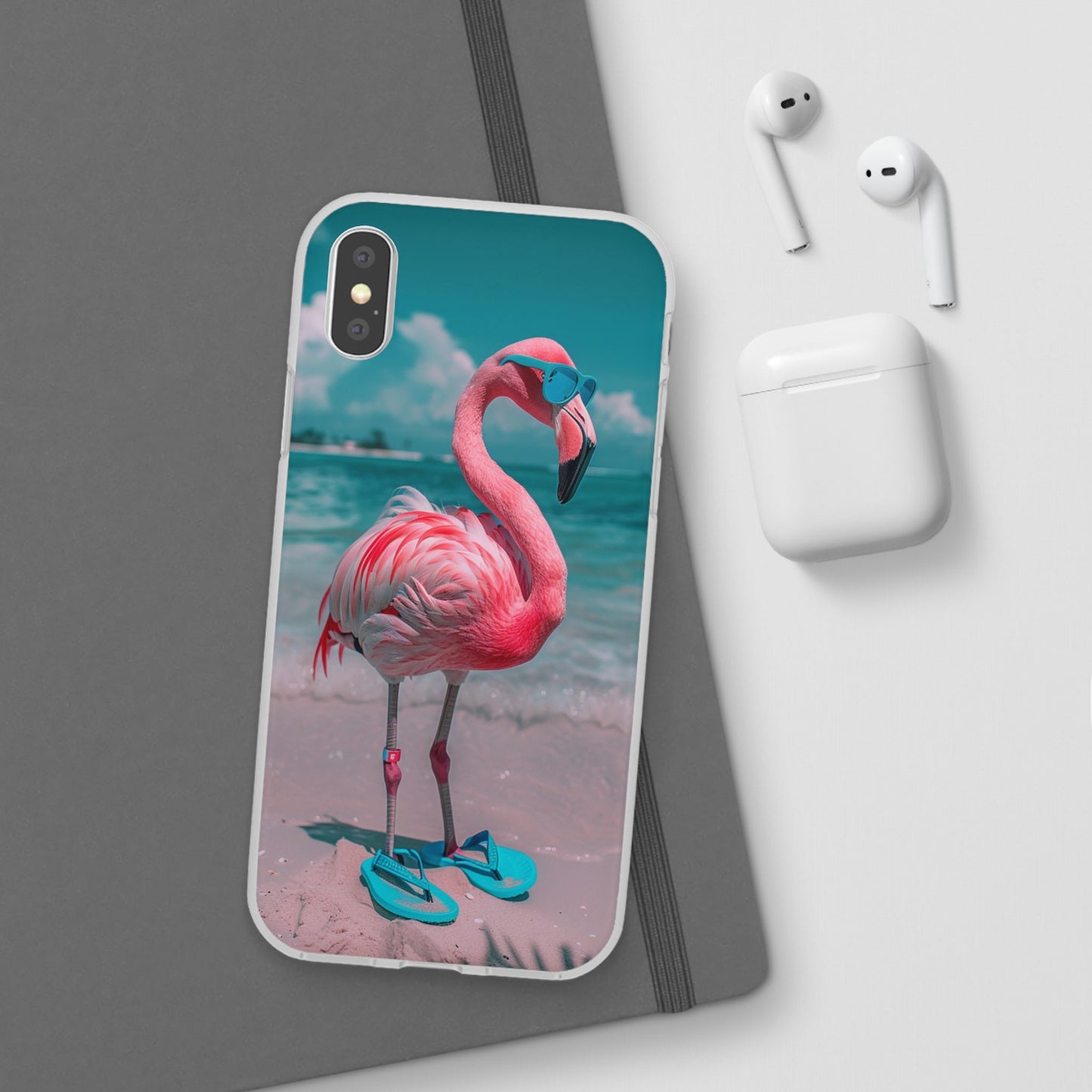 Aruba Beach Flamingo iPhone & Samsung Flexi Cases