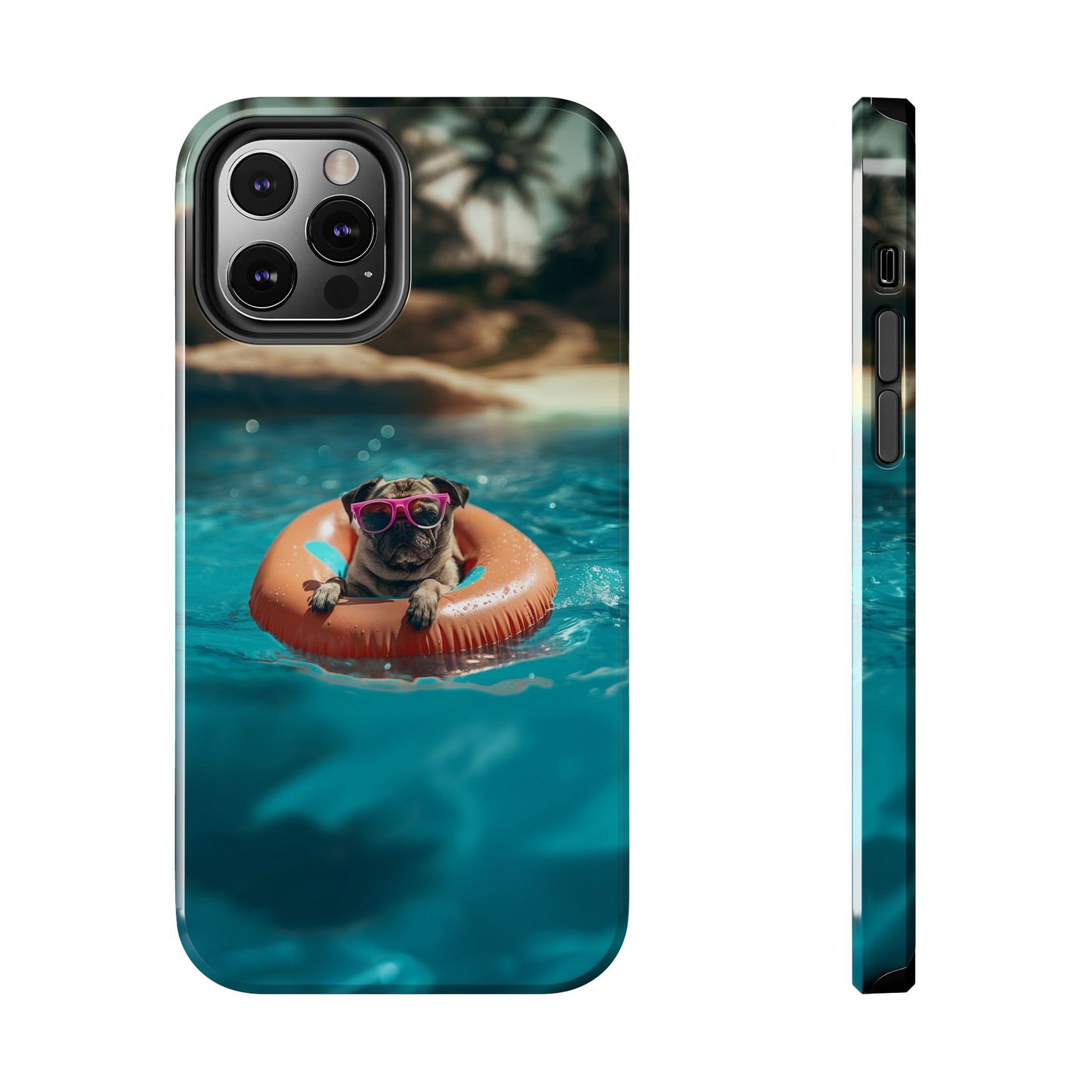 Pug Summer Tough iPhone & Samsung Cases