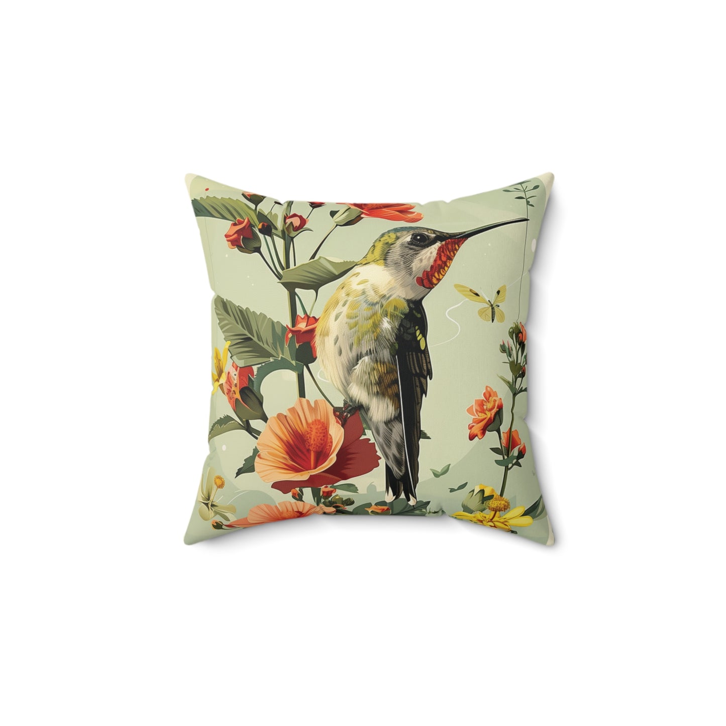 Hummingbird Square Pillow