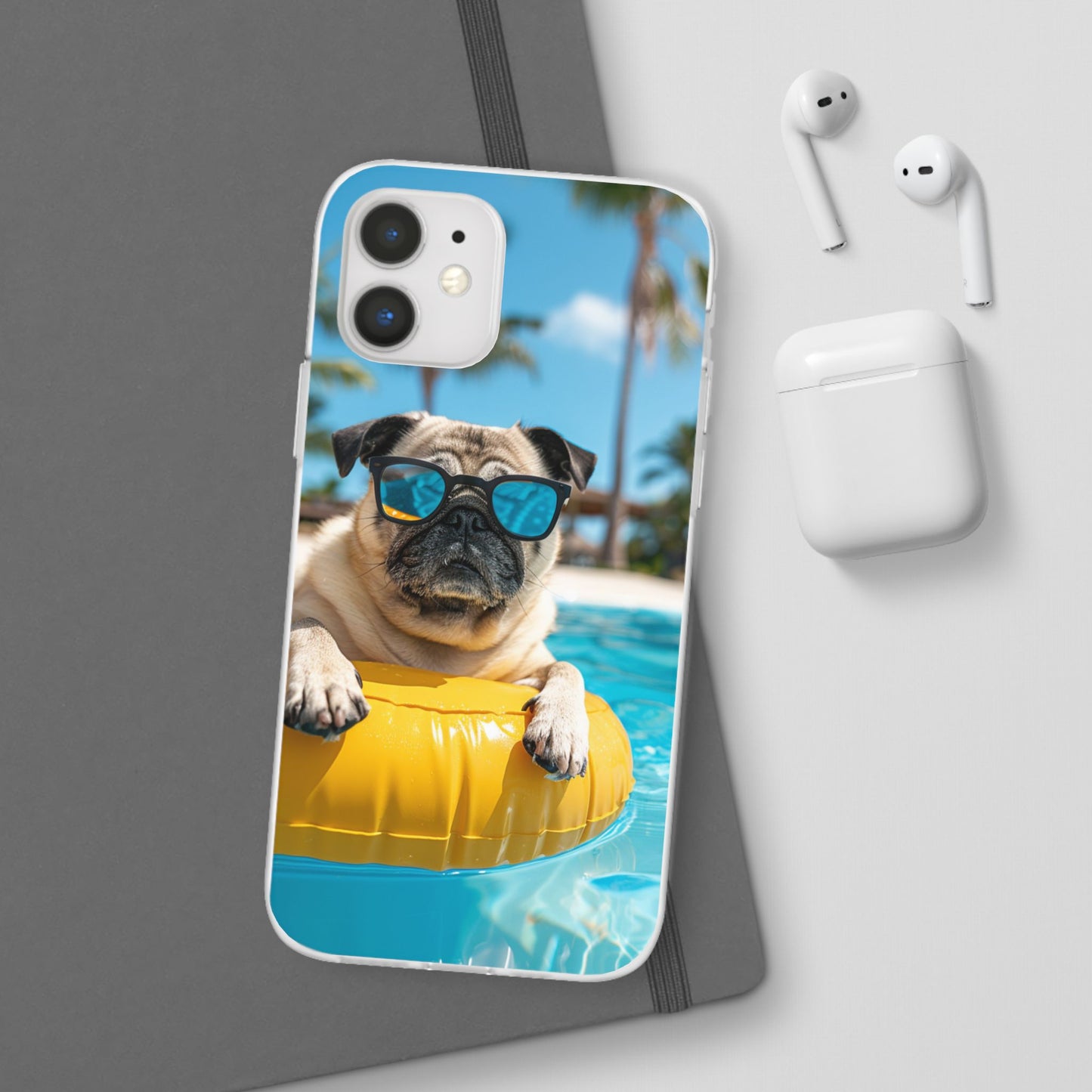 Aruba Pug Summer Option #2 iPhone & Samsung Flexi Cases