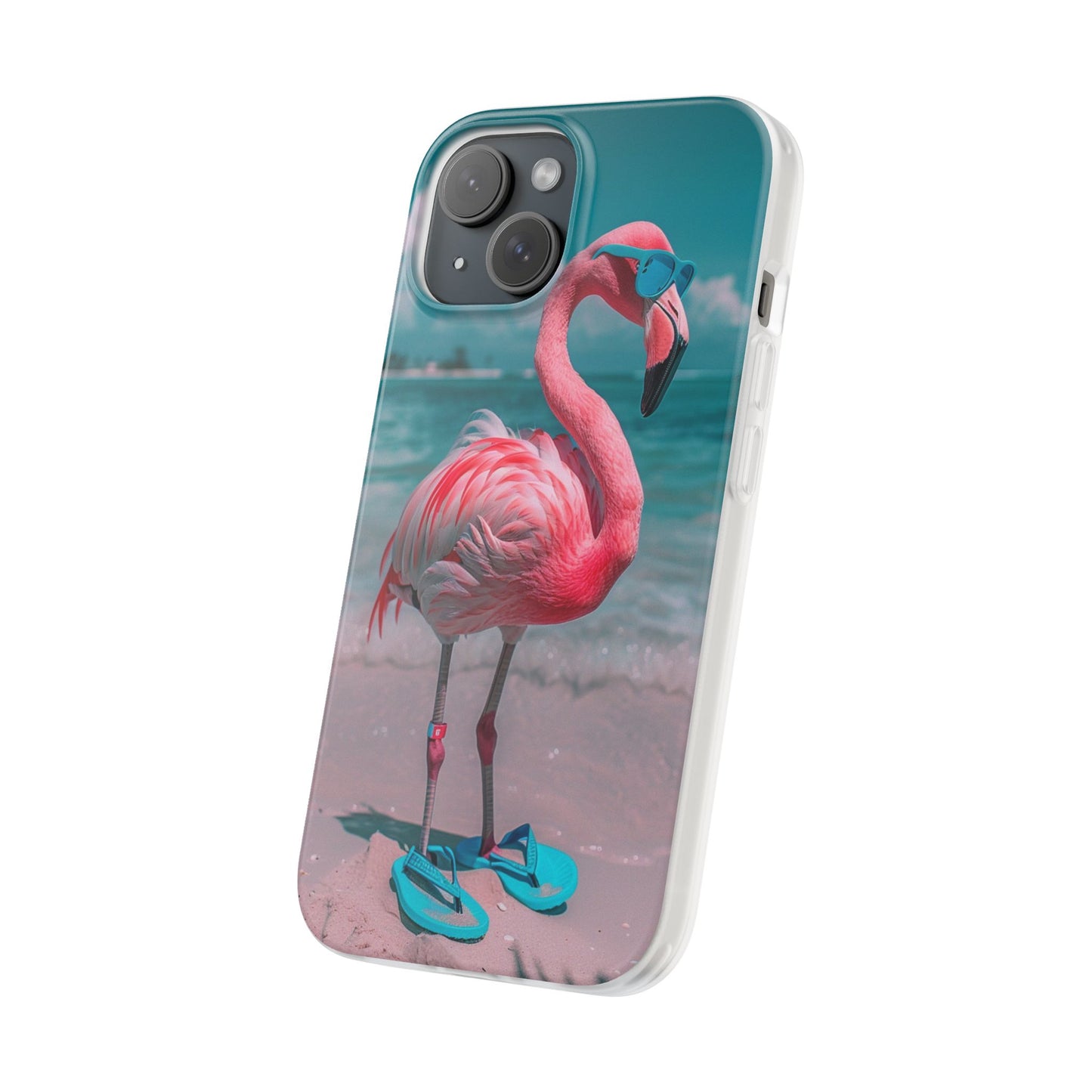 Aruba Beach Flamingo iPhone & Samsung Flexi Cases