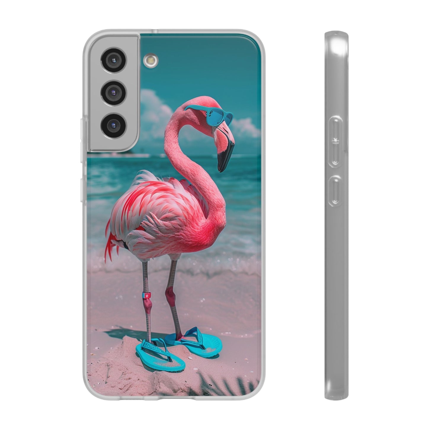 Aruba Beach Flamingo iPhone & Samsung Flexi Cases