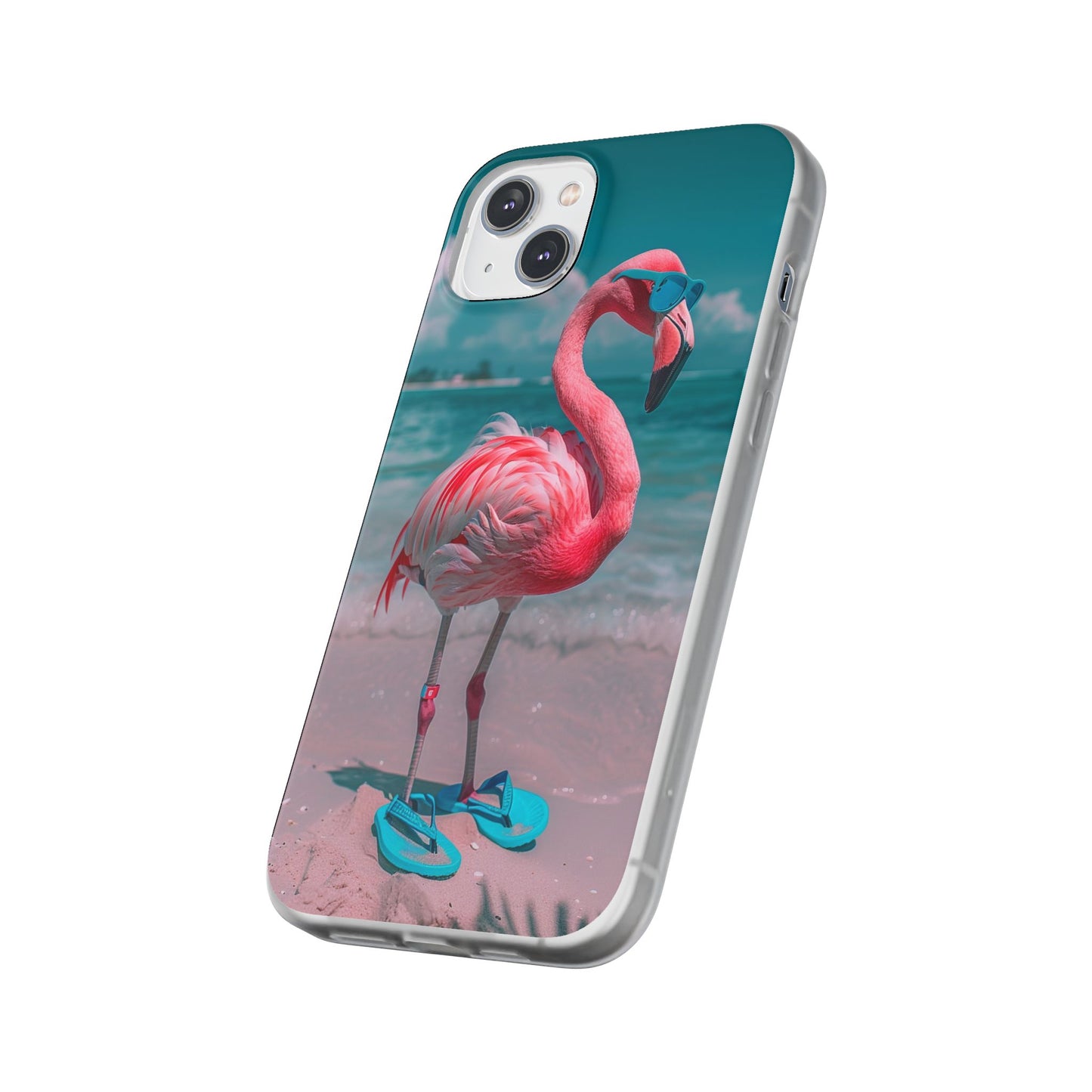 Aruba Beach Flamingo iPhone & Samsung Flexi Cases