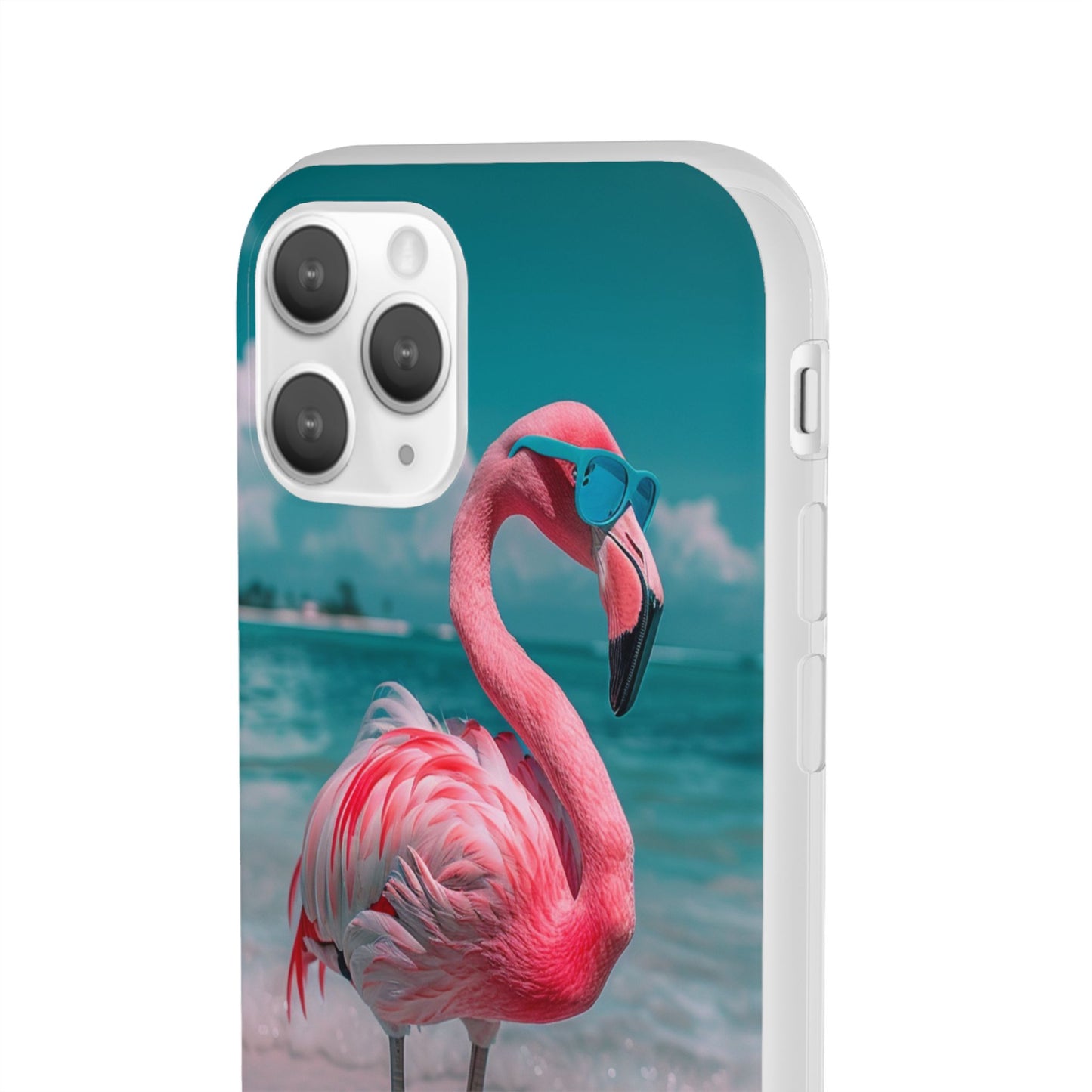 Aruba Beach Flamingo iPhone & Samsung Flexi Cases