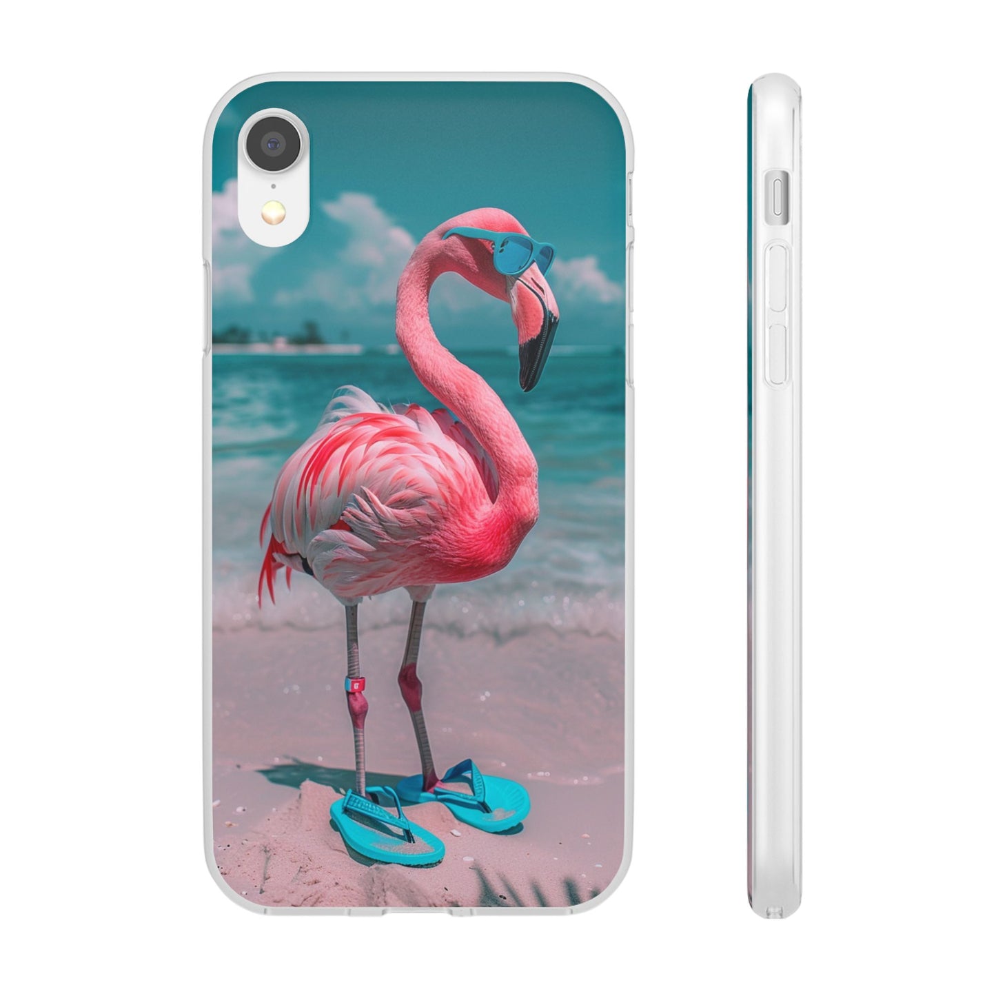 Aruba Beach Flamingo iPhone & Samsung Flexi Cases