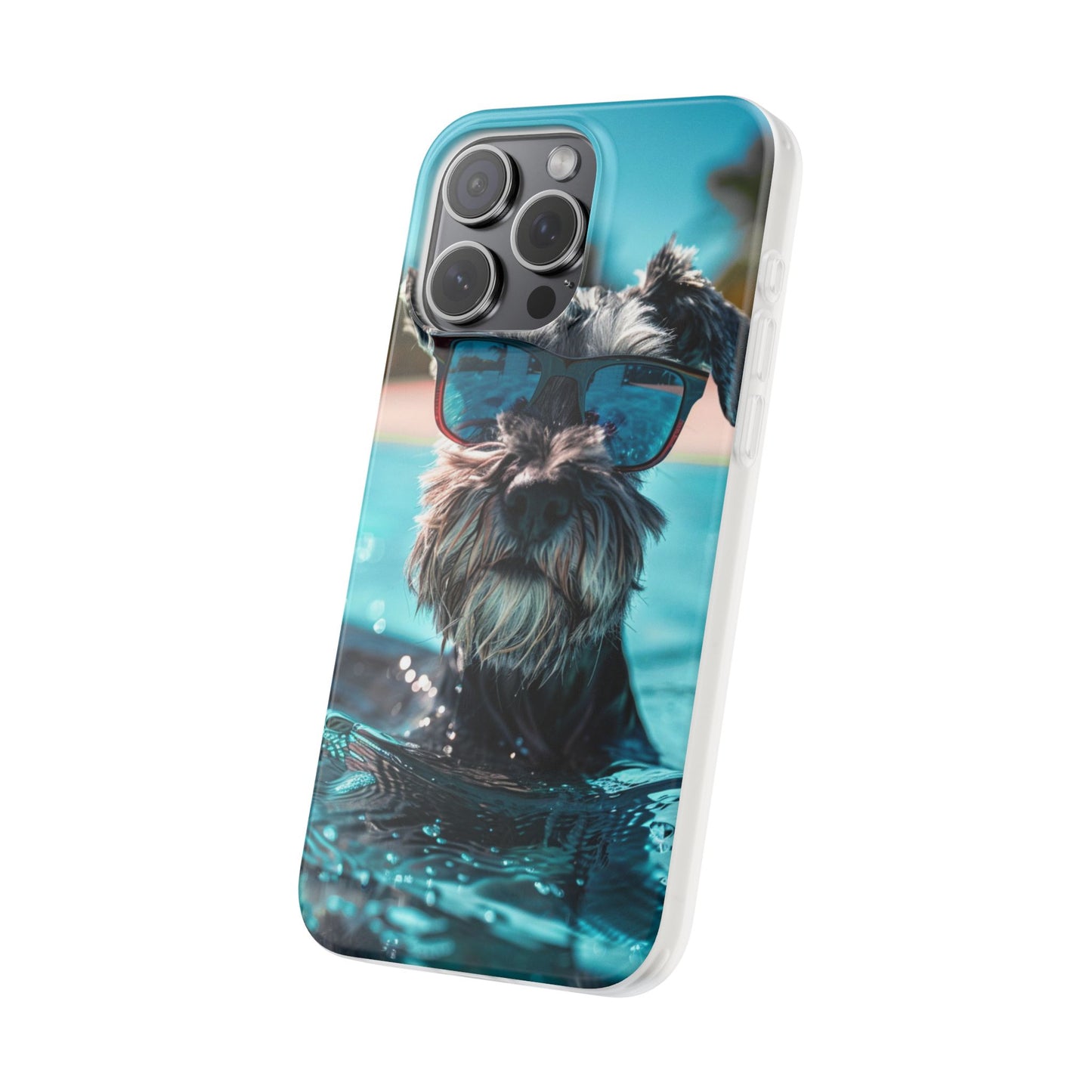 Aruba Schnauzer Option #2 Summer Beach iPhone & Samsung Flexi Cases